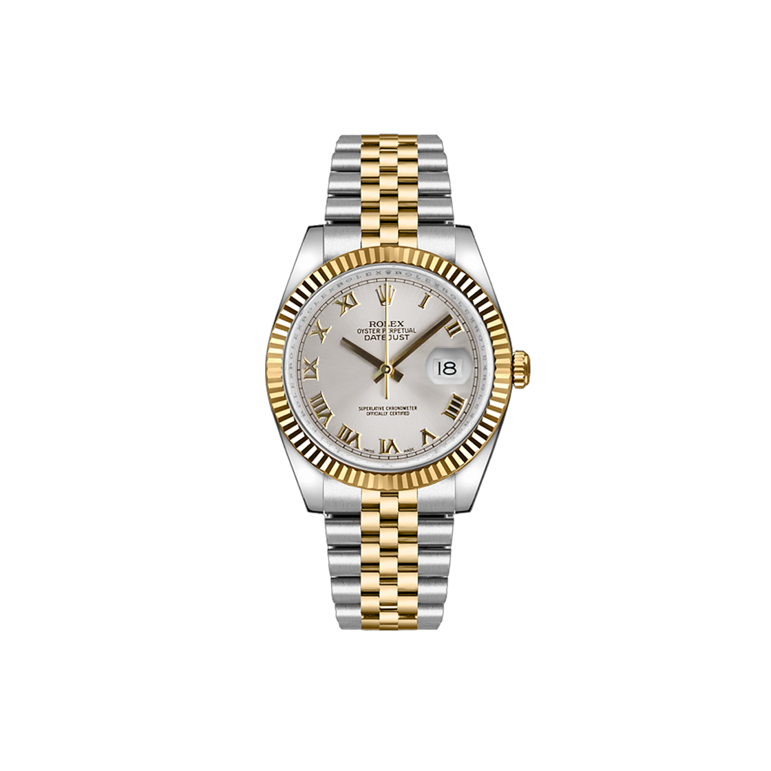 ITESI7SH2IA3 Rolex Datejust 36 - 116233 Silver Roman Jubilee No. 8101