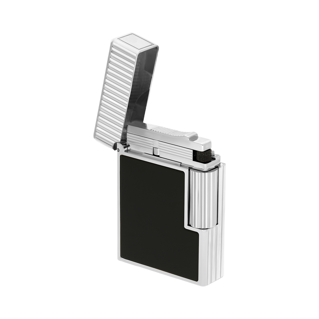 S.T. 듀퐁 라인 1 래커 라이터 블랙 실버(S.T. Dupont Ligne 1 Lacquer Lighter Black Silver) - 3