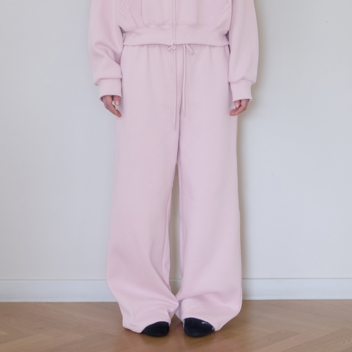 로제프란츠 로즈 자수 와이드 스웨트팬츠 [핑크](Rosefrantz Rose Embroidery Wide Sweatpants [Pink]) - 4