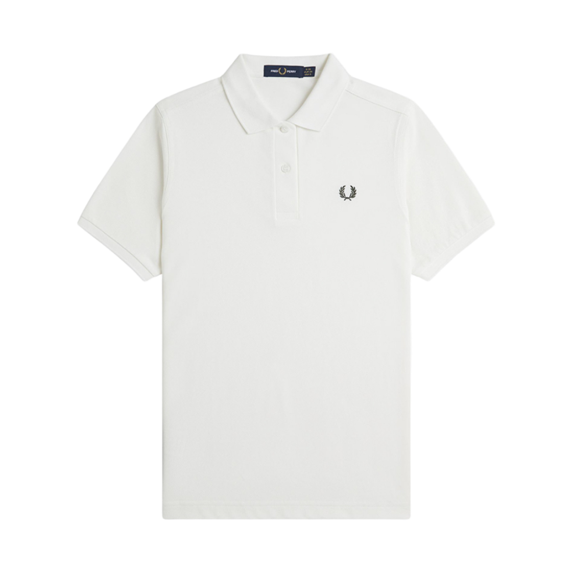AFPF2516000-Y73 Fred Perry Womens The Fred Perry Shirt Snow White/Court Green