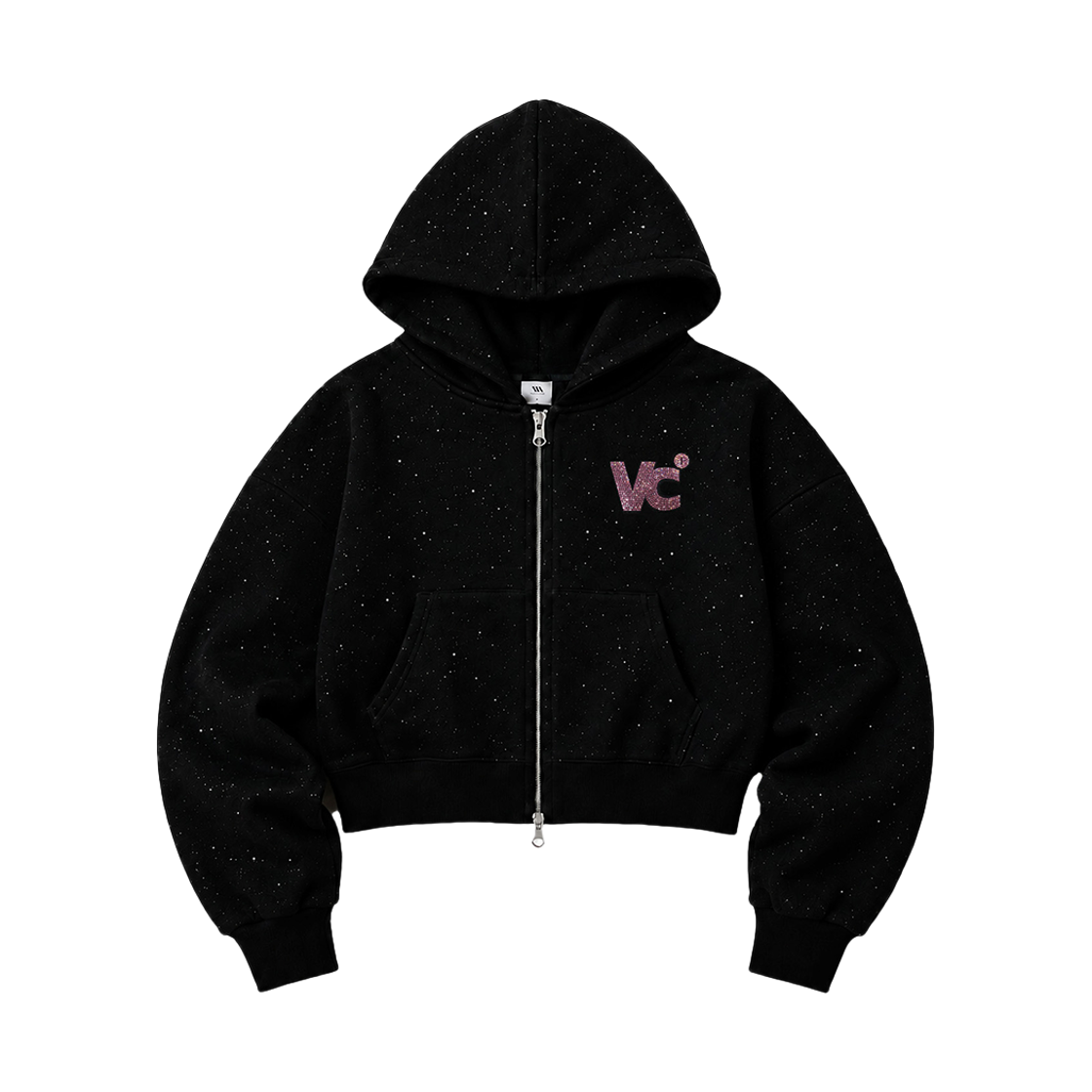 벤힛 VC 시그니처 핫픽스 후드집업 블랙(venhit VC Signature Hotfix Zip-Up Hoodie Black) - 1