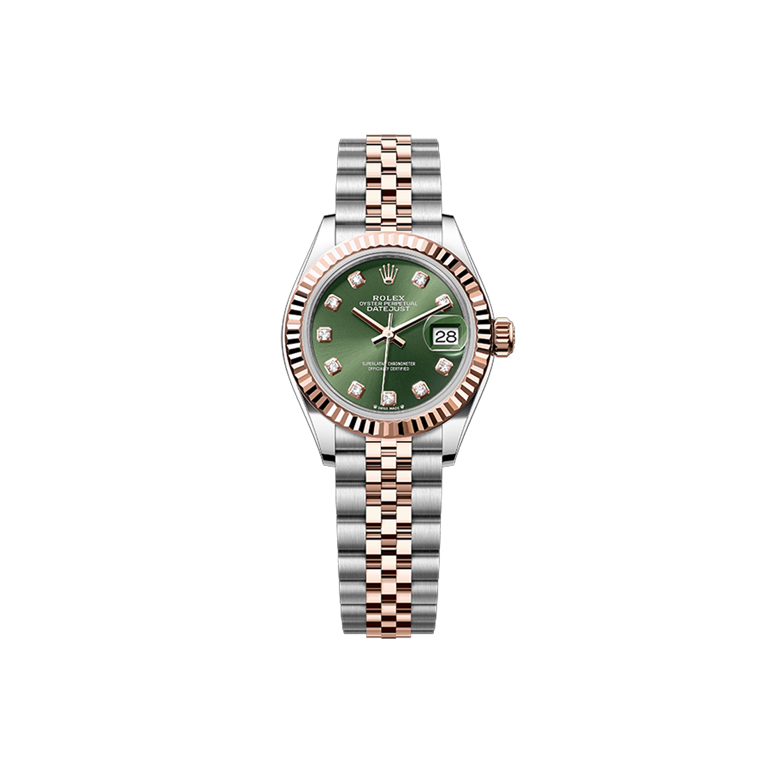 ITTWULRR9PW6 Rolex Datejust 28 - 279171 Olive Green 10P Jubilee