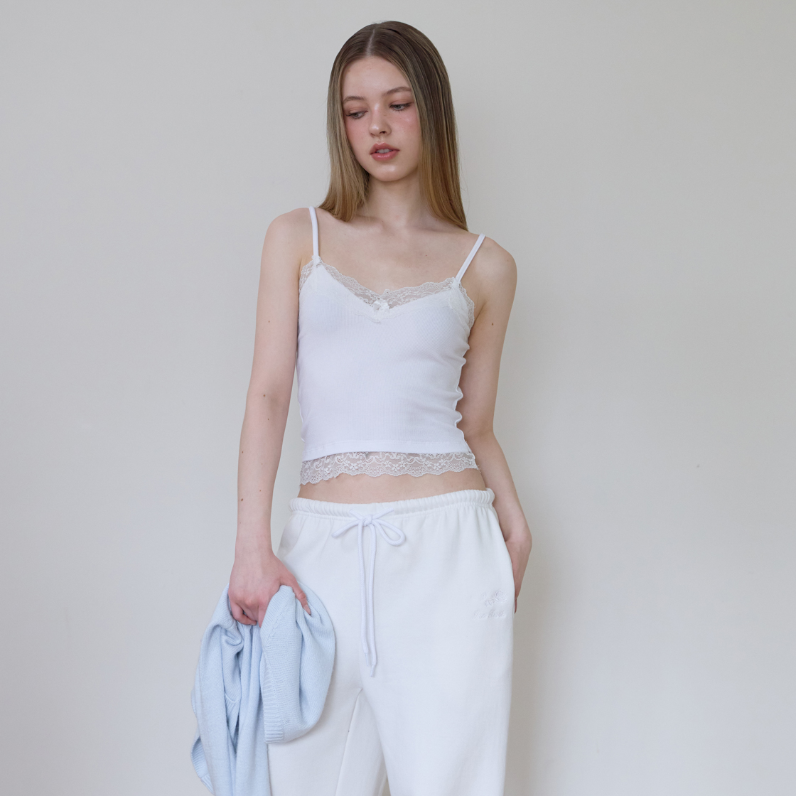 로제프란츠 레이스 트림 슬리브리스 [아이보리](Rosefrantz Lace Trim Sleeveless [Ivory]) - 3