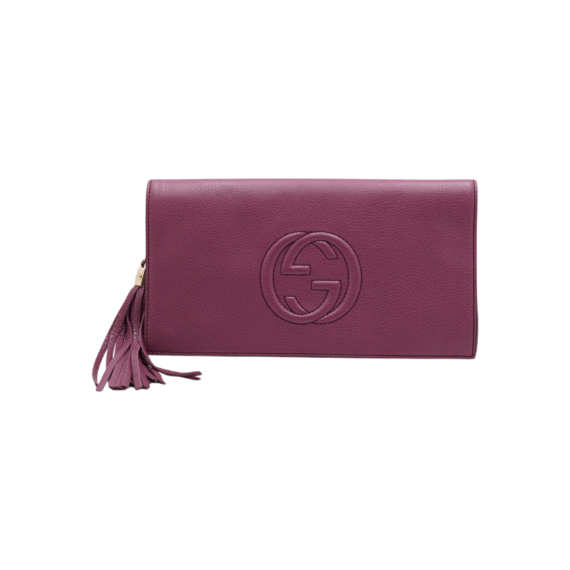 ITKT4NM9J7BO Gucci Interlocking Soho Tassel Flap Clutch Bag