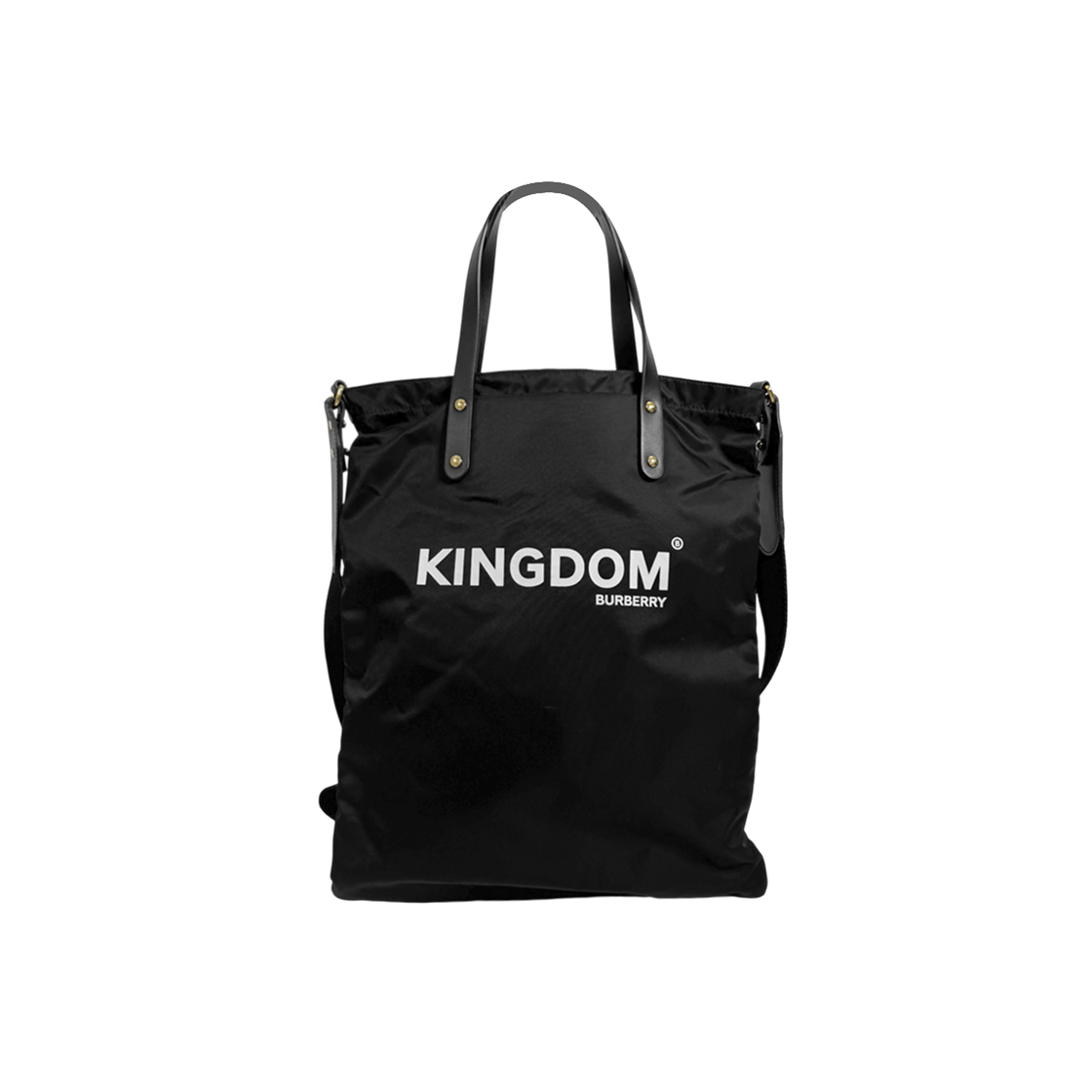 ITPUUIMHWS3T Burberry Kingdom Nylon Flat Tote Bag Black