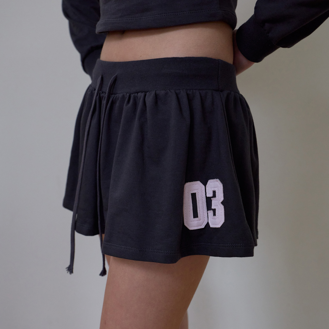 로제프란츠 패치워크 미니 스커트 [차콜](Rosefrantz Patchwork Mini Skirt [Charcoal]) - 2