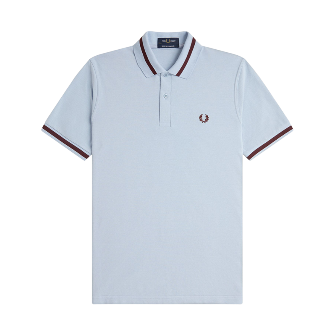AFPM2510002-X14 Fred Perry M2 Single Tipped Fred Perry Shirt Light Smoke/Oxblood