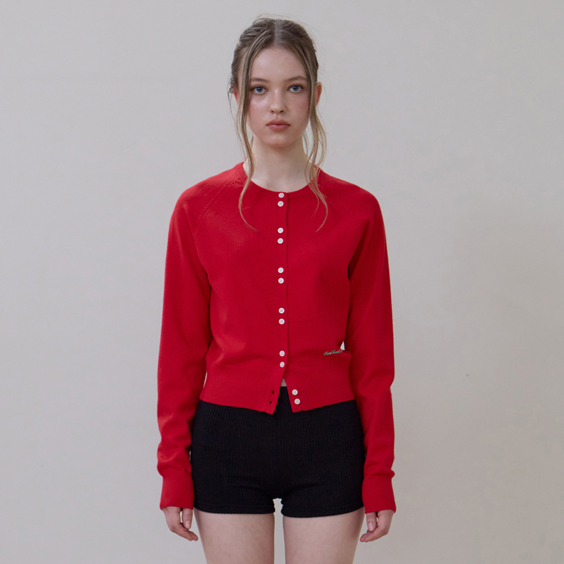 로제프란츠 더블 버튼 가디건 [로즈 레드](Rosefrantz Double Button Cardigan [Rose Red]) - 2