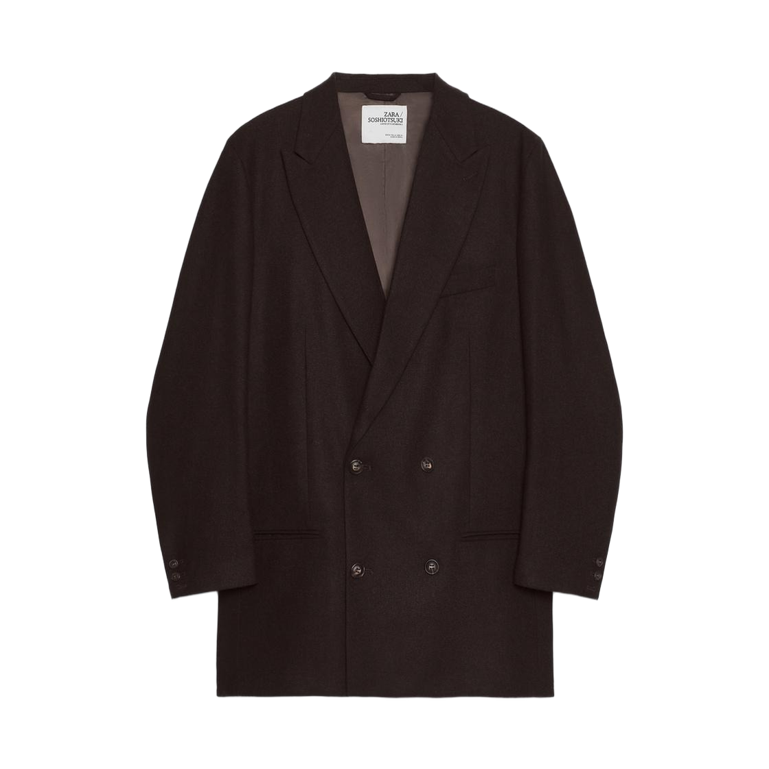 7380/659/700 Zara x Soshiotsuki Flannel Suit Coat Blazer Brown