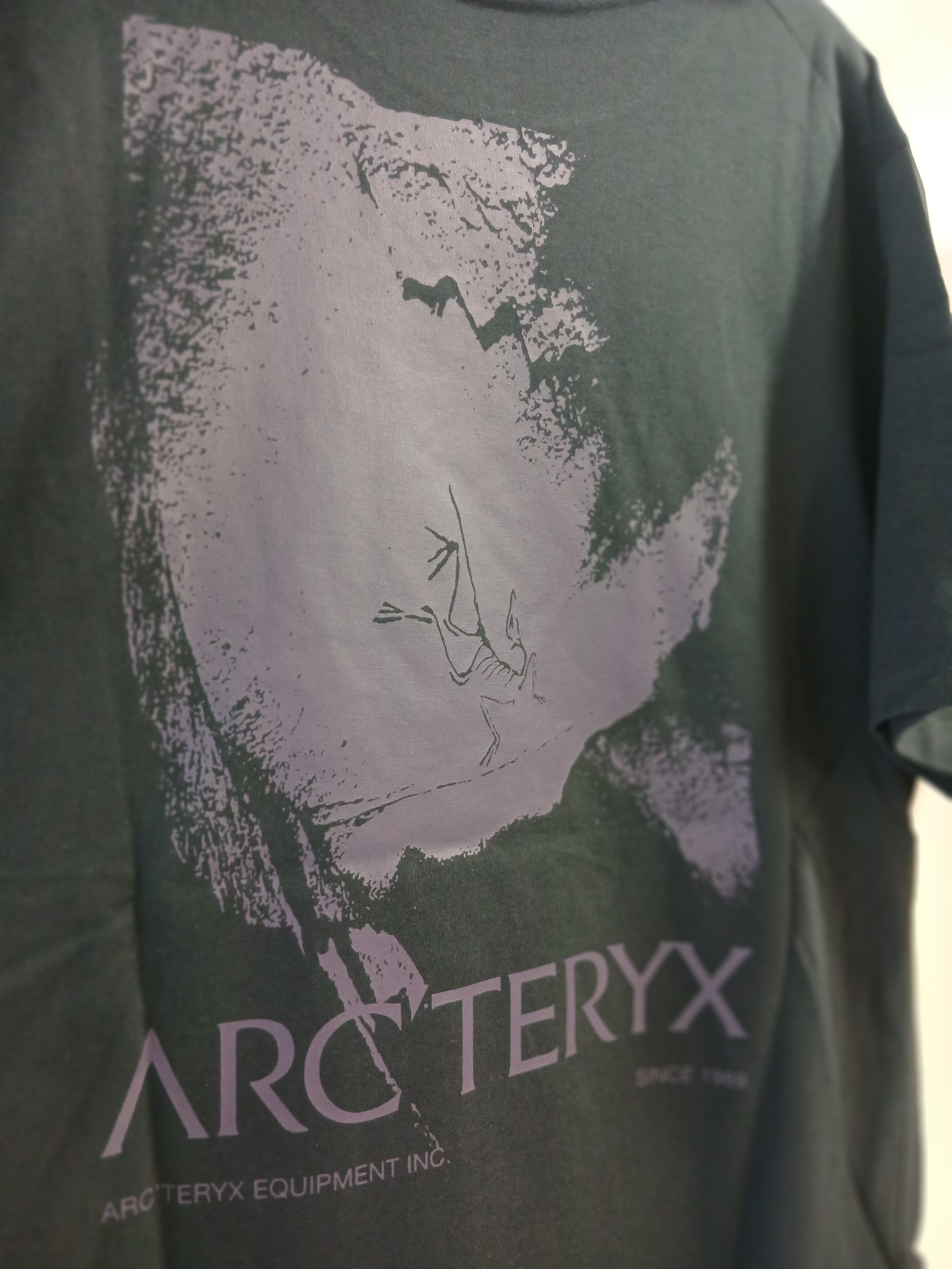 Arc'teryx Kragg SL Cotton Cacodaemon SS T-Shirt Black Moondrop 착용 스타일 - 4