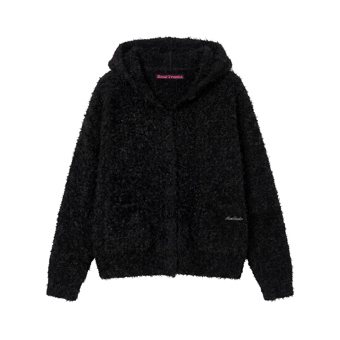 로제프란츠 헤어리 오버핏 후드 가디건 [블랙](Rosefrantz Hairy Overfit Hood Cardigan [Black])