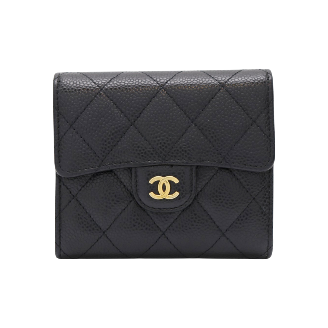 ITIGLUM9FE9G Chanel Classic Caviar Wallet Gold Hardware Style 25 A82288