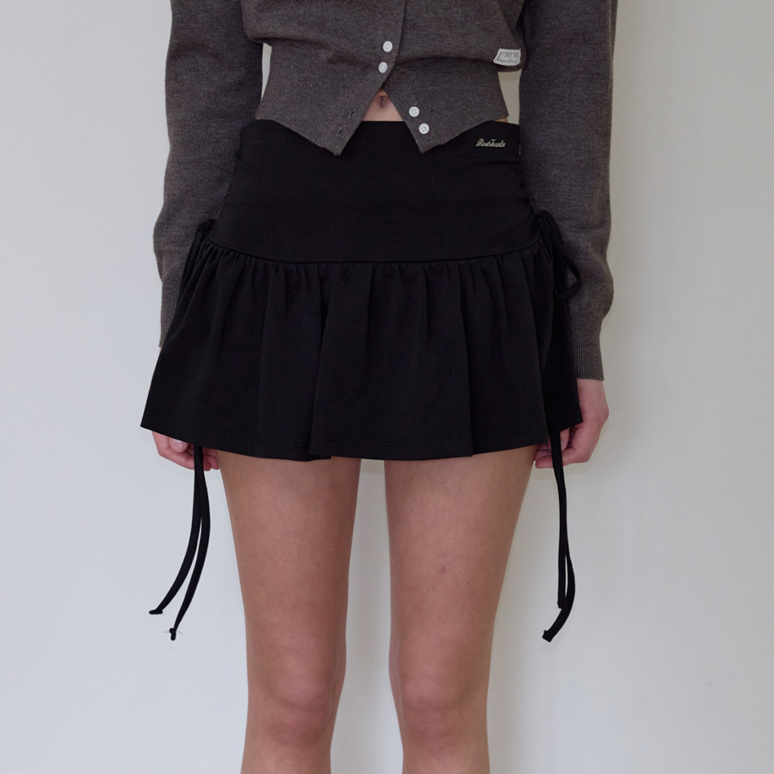 로제프란츠 사이드 셔링 미니 스커트 [블랙](Rosefrantz Side Shirring Mini Skirts [Black]) - 2