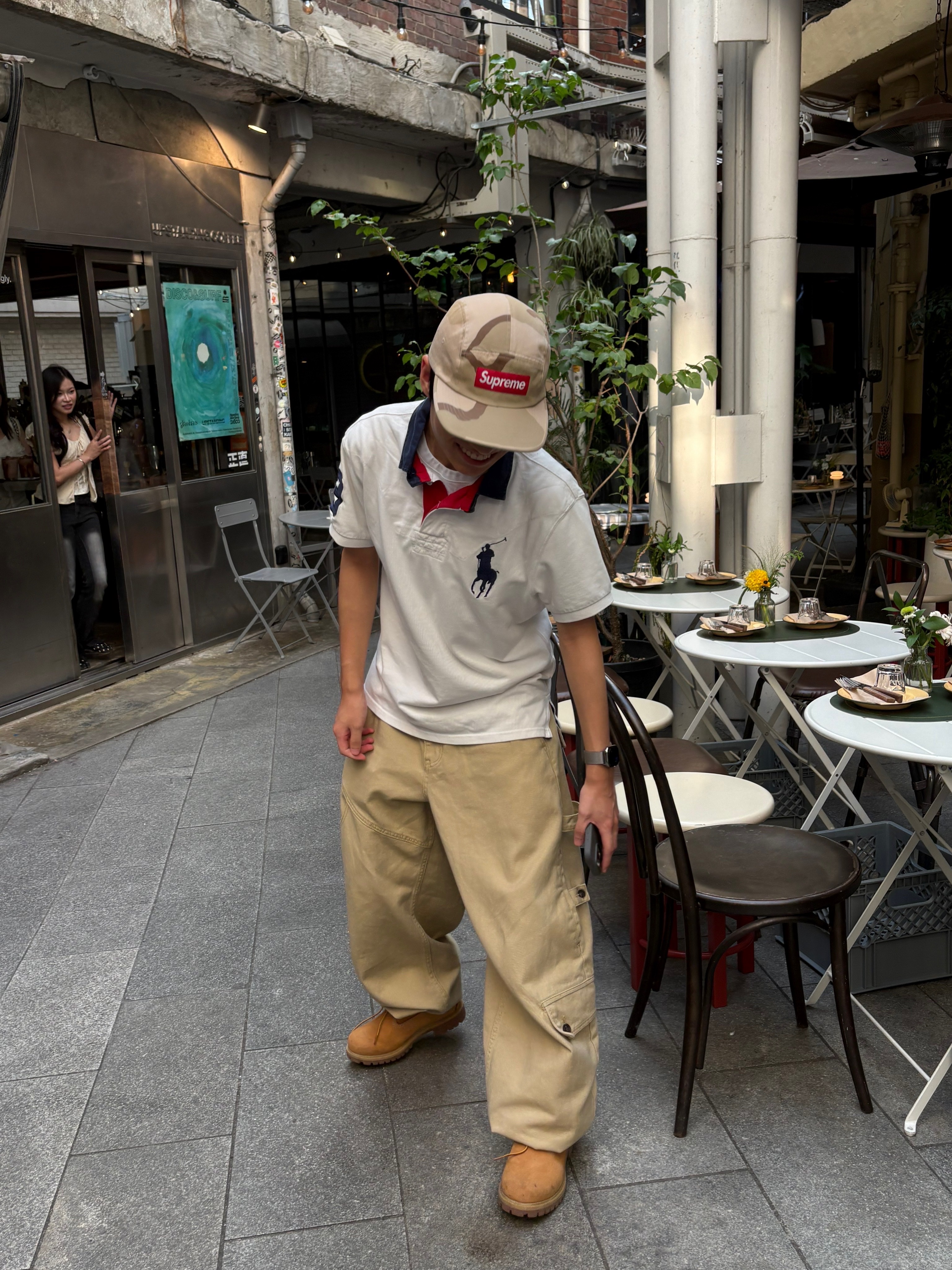 Supreme Washed Chino Twill Camp Cap Desert Camo - 24SS, Timberland Premium 6 inch Waterproof Boot Wheat Nubuck - Wide 착용 스타일 - 4