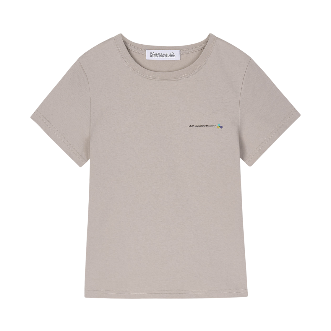HIS26SS002TFOG Heisan Mini Slogan T-shirt - Fog