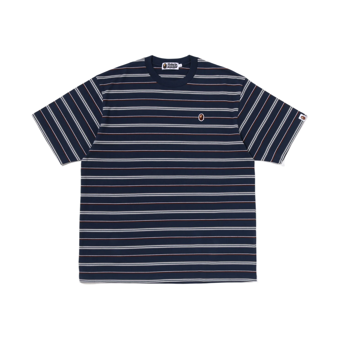 - BAPE One Point Stripe Relaxed Fit T-Shirt Navy