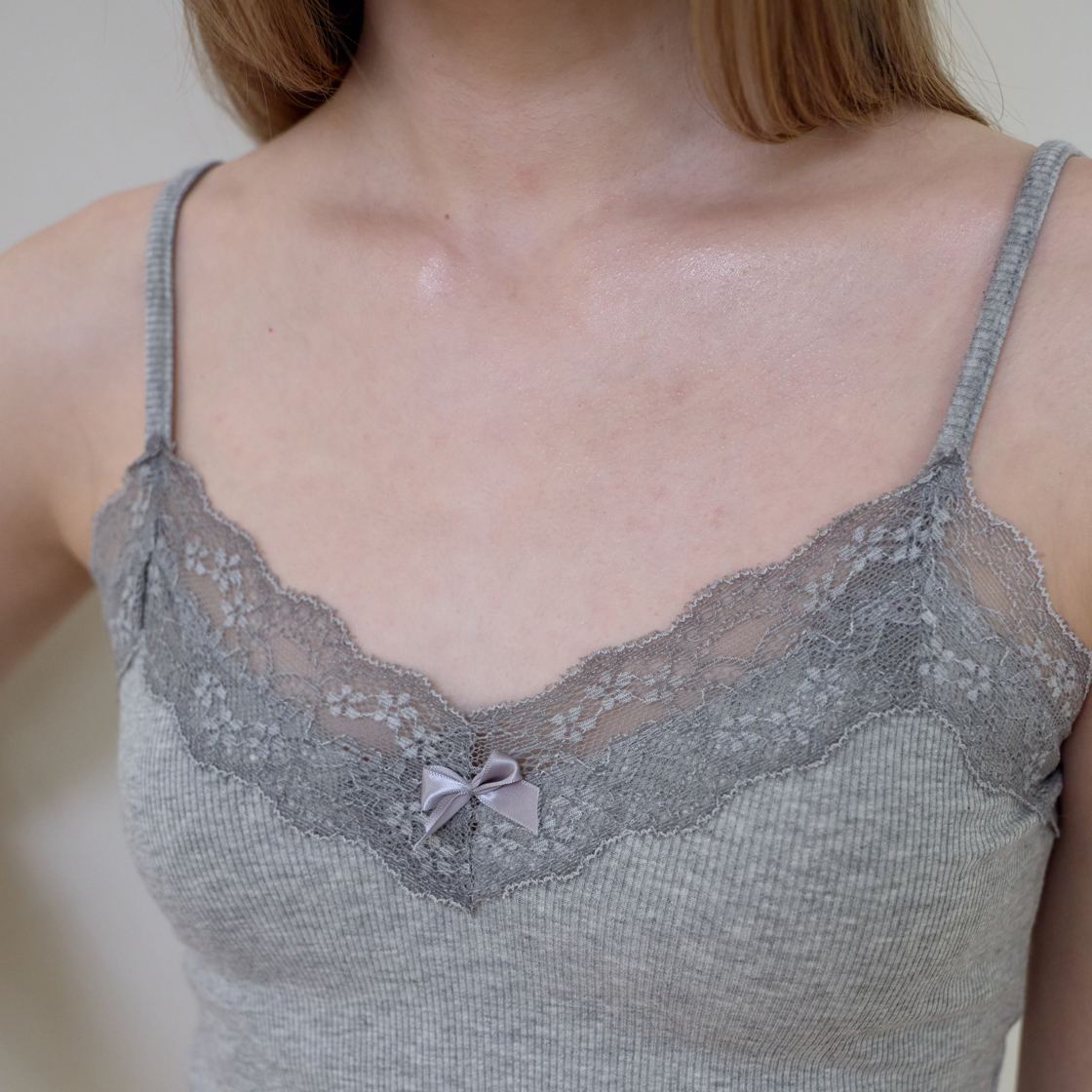 로제프란츠 레이스 트림 슬리브리스 [그레이](Rosefrantz Lace Trim Sleeveless [Gray]) - 5