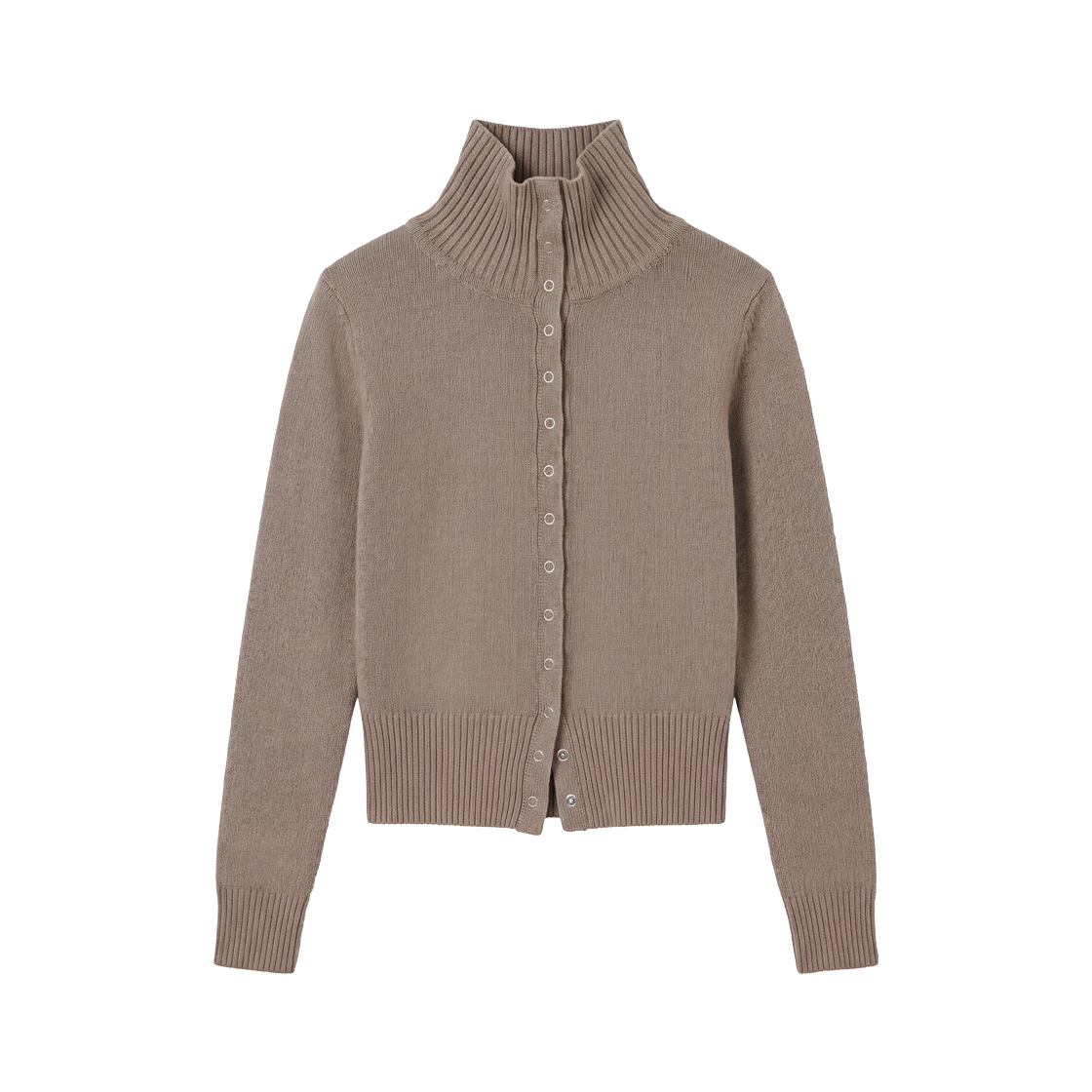 RS26FCD101BEG Rosefrantz High Neck Eyelet Cardigan [Beige]