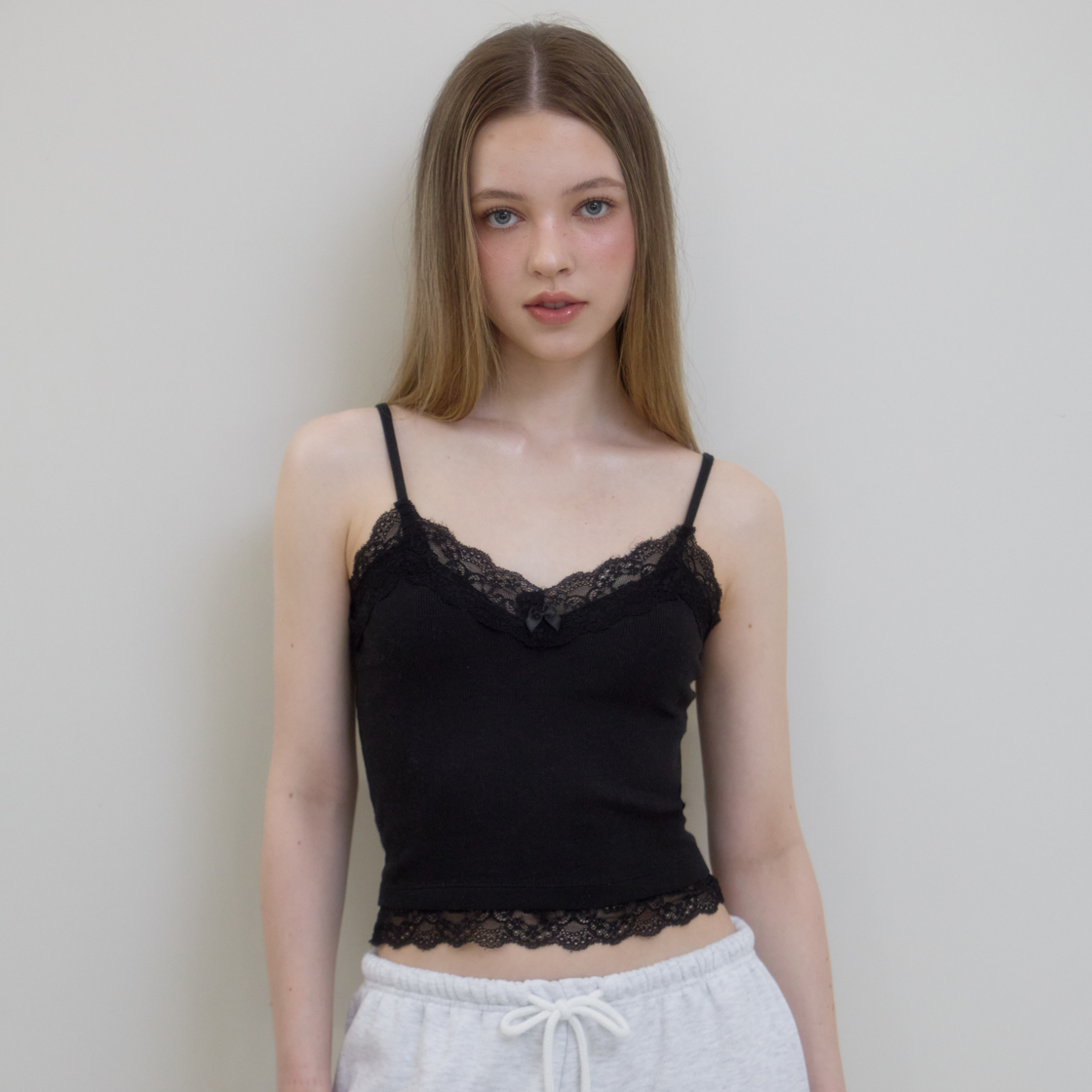 로제프란츠 레이스 트림 슬리브리스 [블랙](Rosefrantz Lace Trim Sleeveless [Black]) - 2