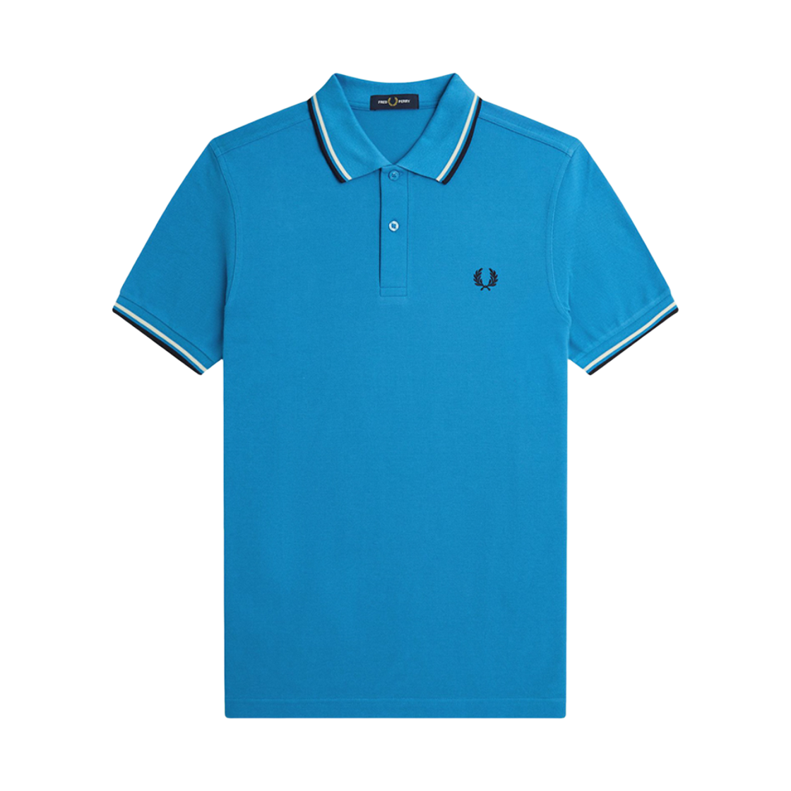 AFPM2513600-Y27 Fred Perry Twin Tipped Fred Perry Shirt Court Blue/Ecru/Navy