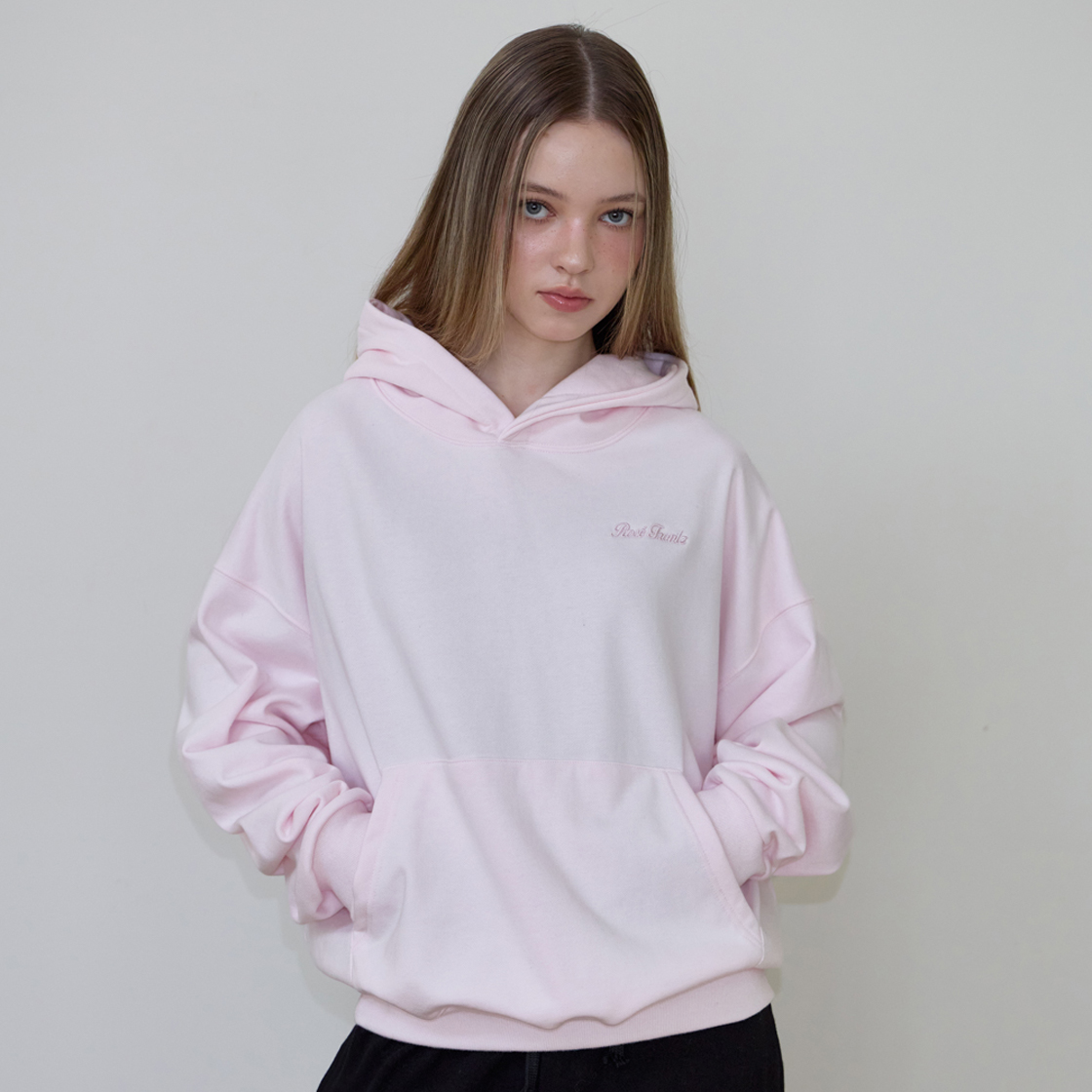 로제프란츠 백 로즈 자수 후디 [핑크](Rosefrantz Back Rose Embroidery Hoodie [Pink]) - 2