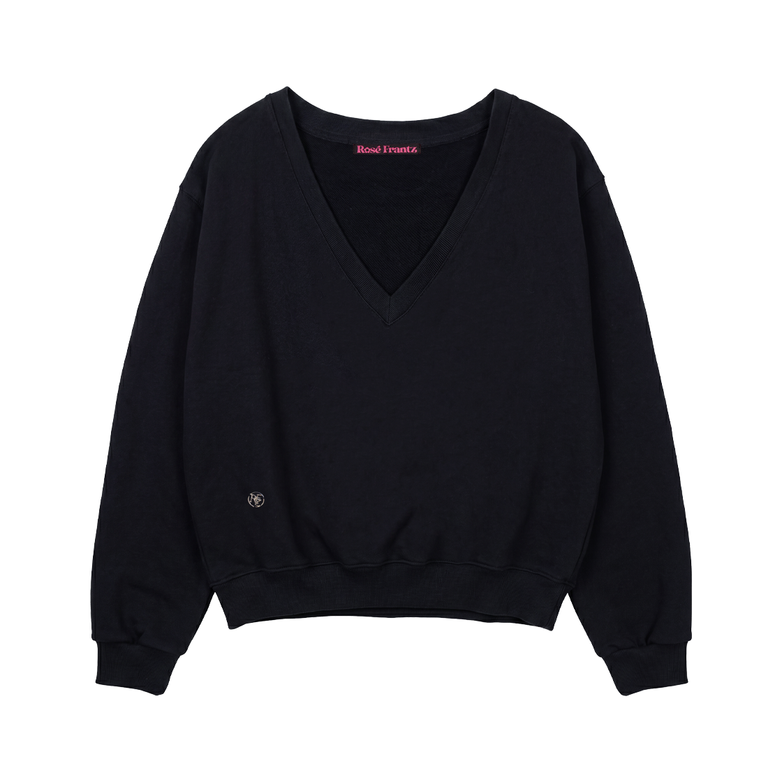 RS26FSW104BLK Rosefrantz Deep V-neck Sweatshirt [Black]