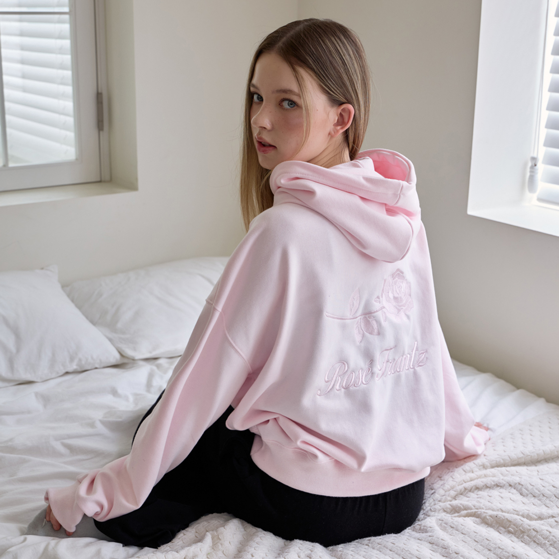 로제프란츠 백 로즈 자수 후디 [핑크](Rosefrantz Back Rose Embroidery Hoodie [Pink]) - 5