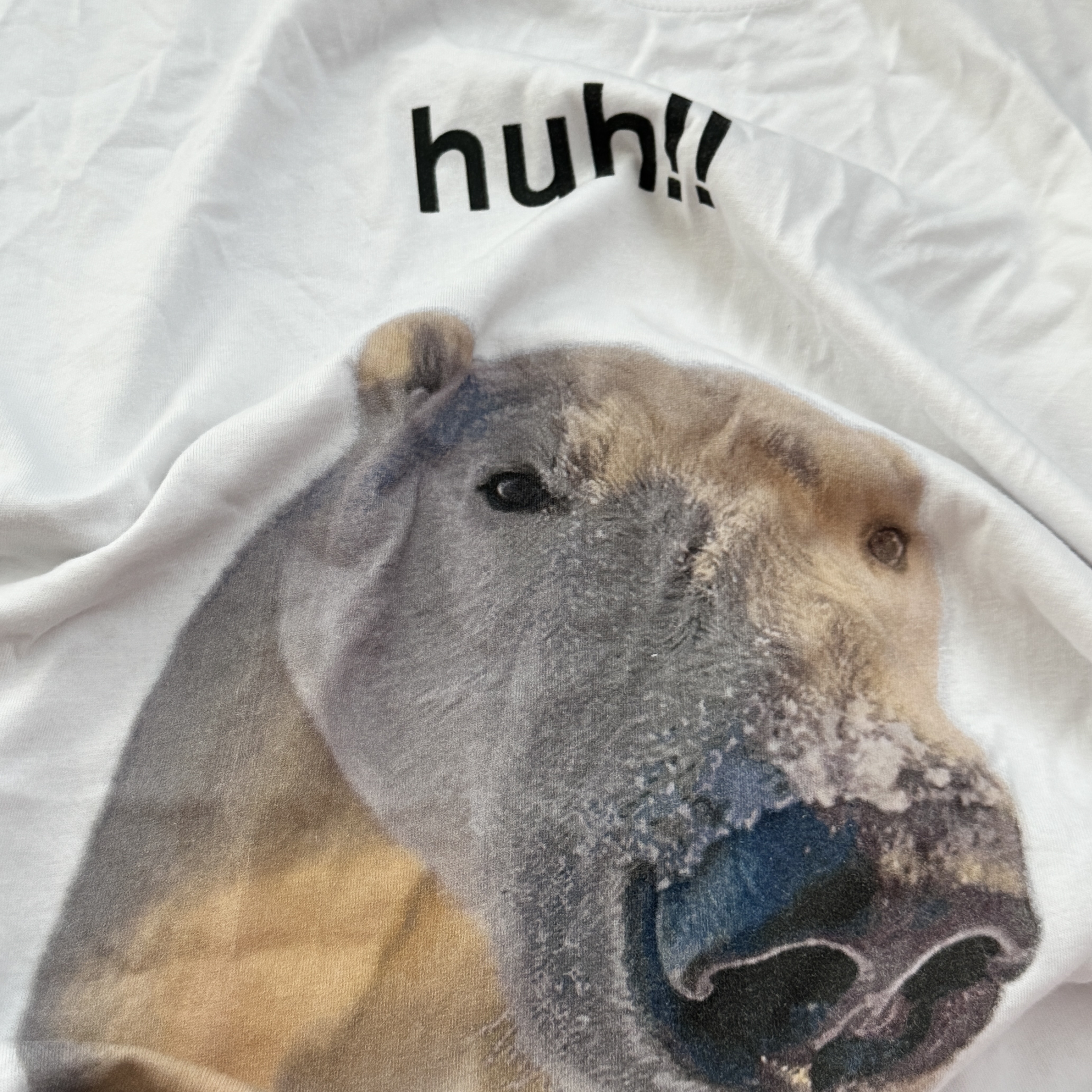 Suade Huh Tee White 착용 스타일 - 2