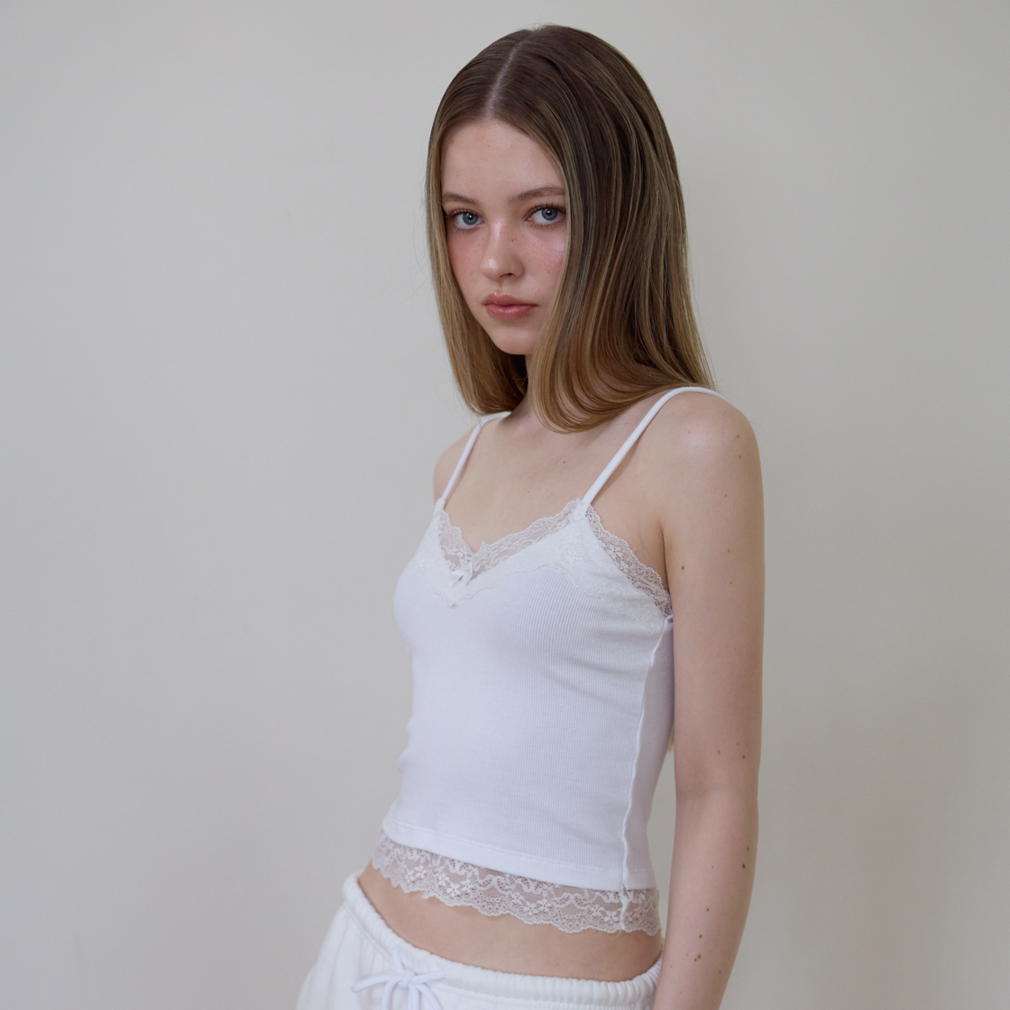 로제프란츠 레이스 트림 슬리브리스 [아이보리](Rosefrantz Lace Trim Sleeveless [Ivory]) - 5