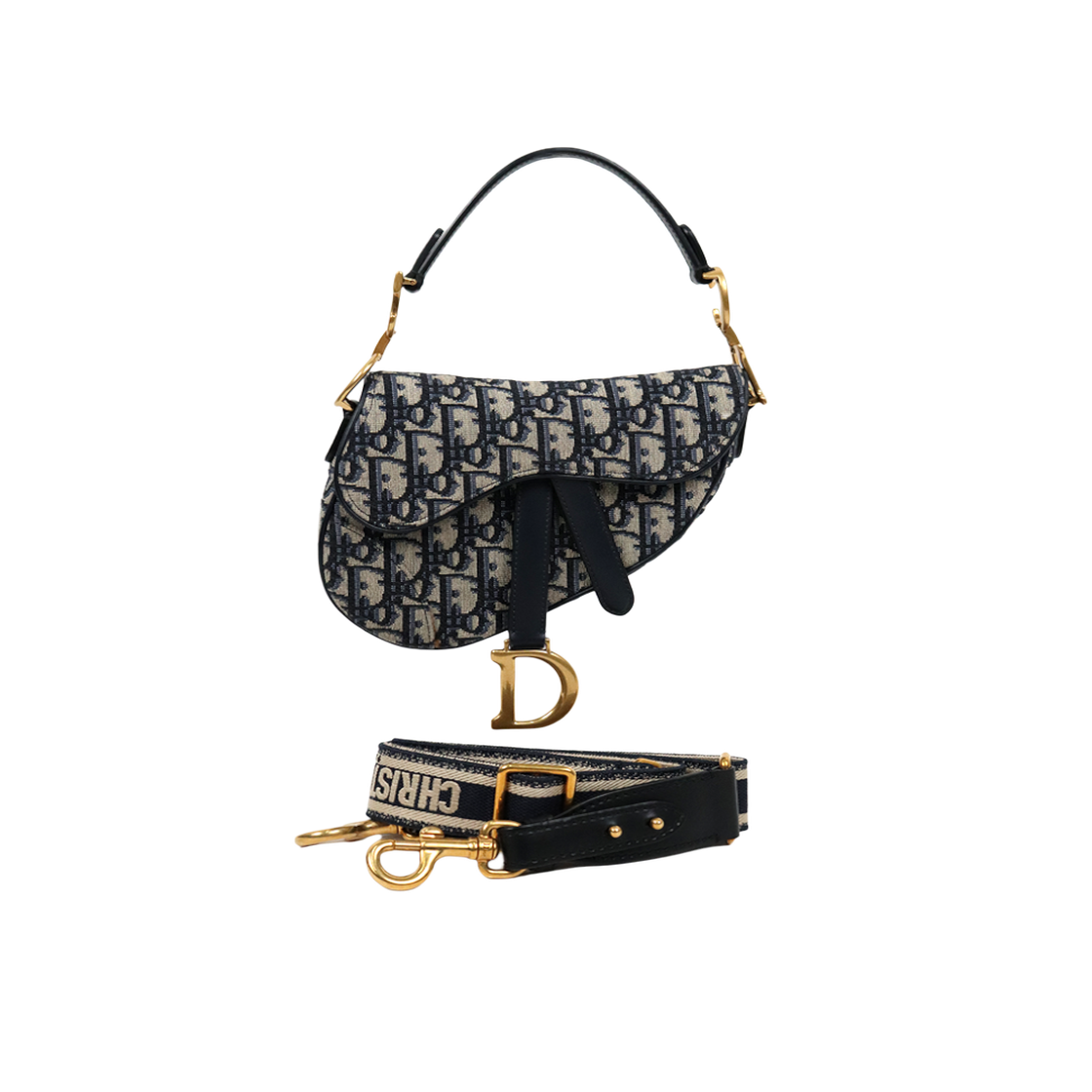 ITFSWMD8IEH3 Dior Mini Oblique Saddle Shoulder Bag C-A64906