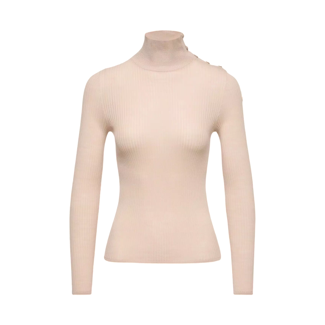 L2-093-9F00001-M1180-20I (W) Moncler Textured Wool Turtleneck Light Beige - 26FW
