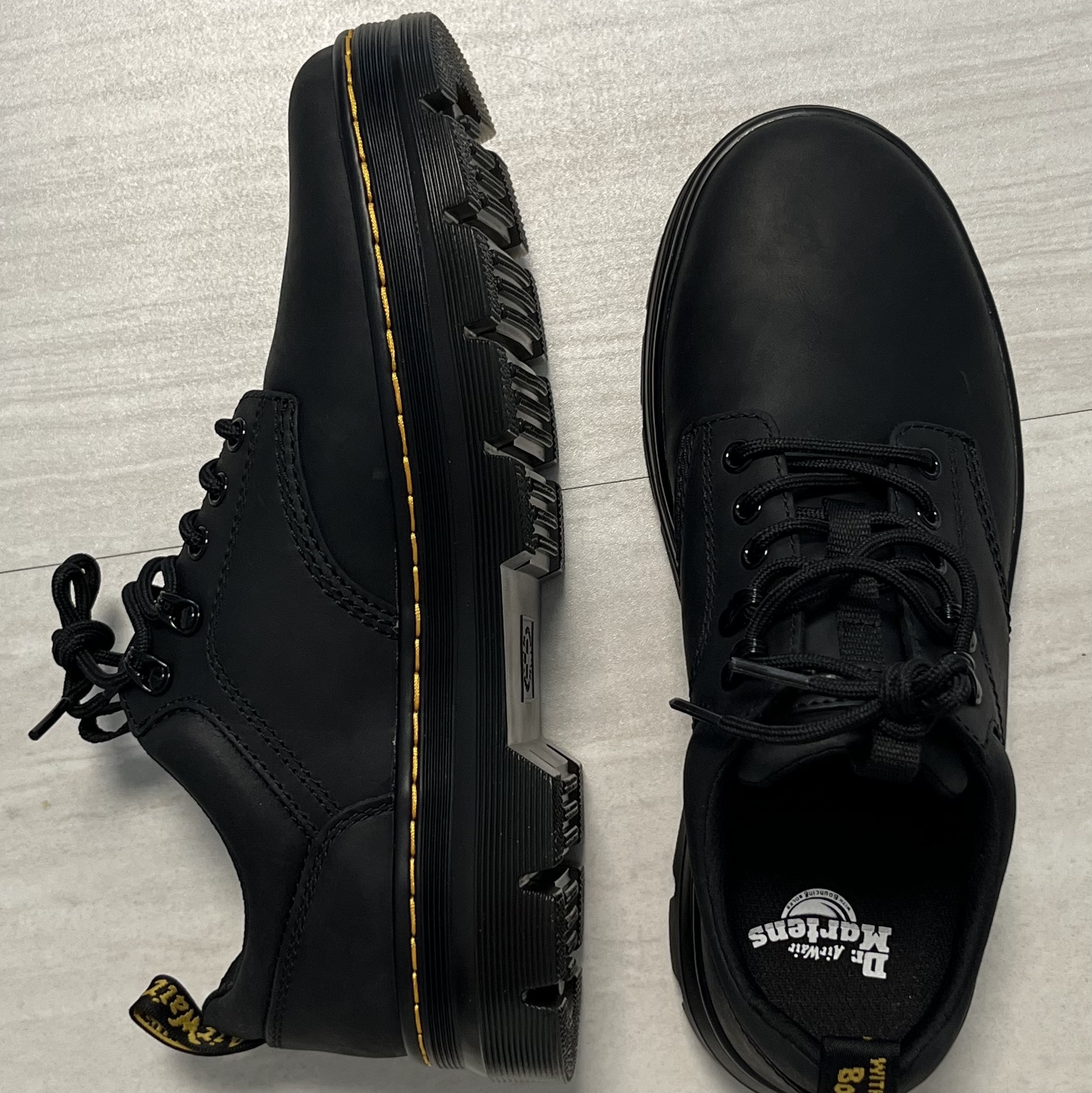 Dr. Martens Reeder Wyoming Leather Utility Shoes Black, Plastic Product MPa Plant Utility Pants Plant 착용 스타일 - 1