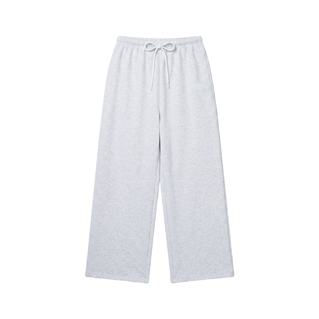RS26FSP102WMG Rosefrantz Rose Embroidery Wide Sweatpants [White Melange]