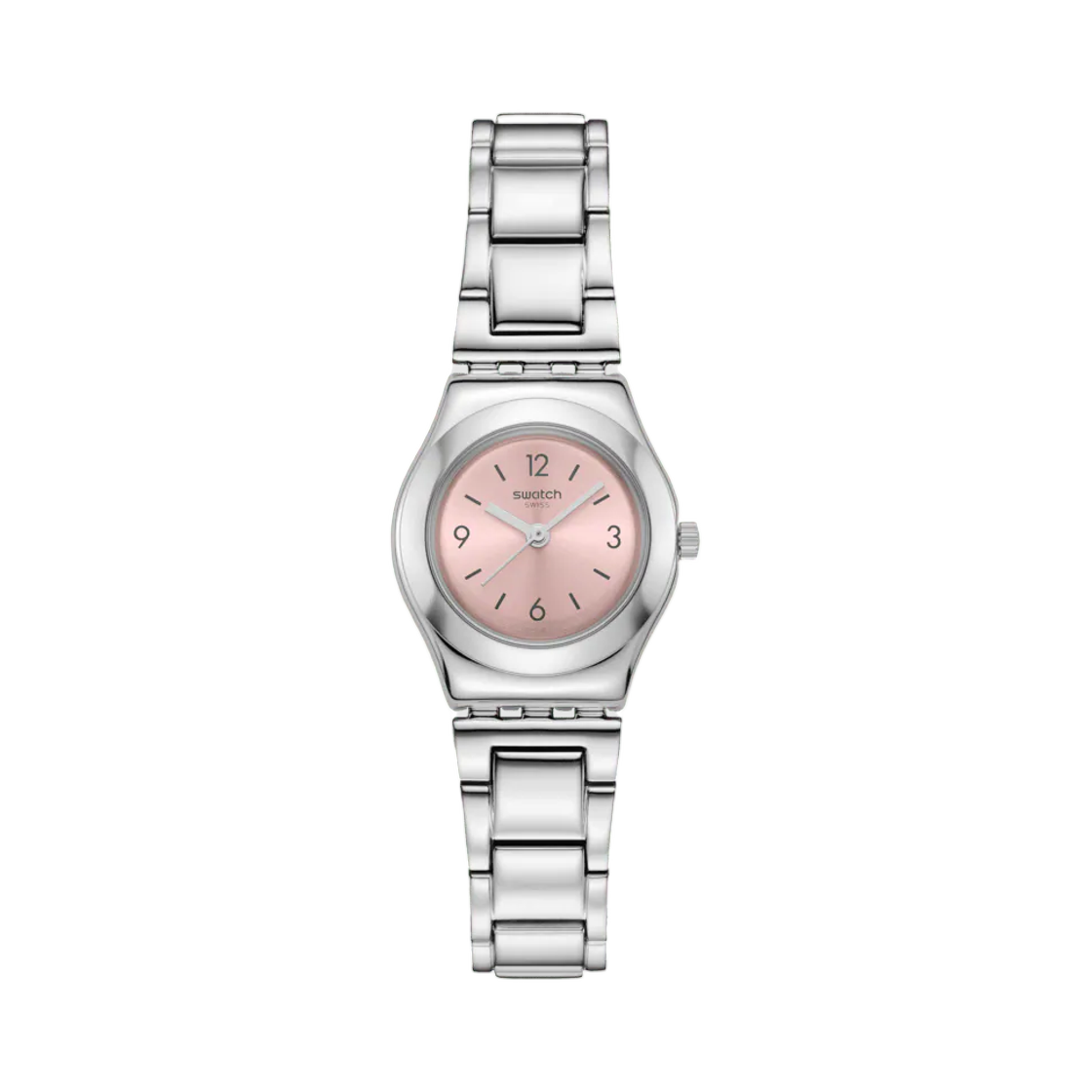 YSS352G Swatch Rosy Glow 25mm Quartz Silver Pink