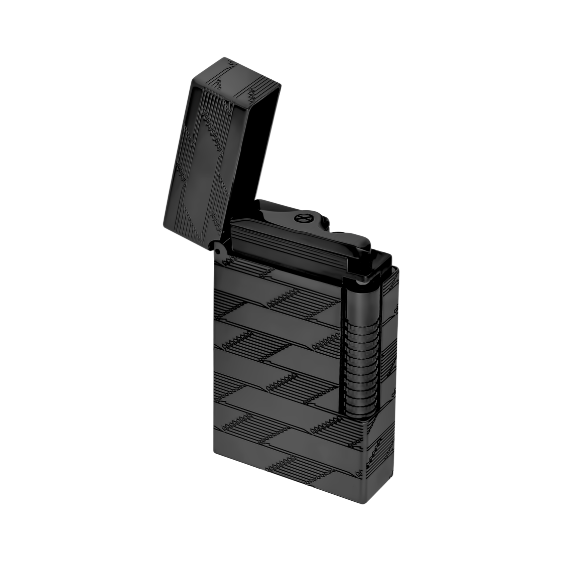 S.T. 듀퐁 르 그랜드 듀퐁 기로쉐 라이터 모노그램 1872 블랙(S.T. Dupont Le Grand Dupont Guilloche Lighter Monogram 1872 Black) - 3