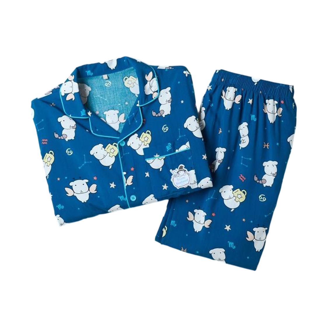 SPPPG49U07 Spao x Ganadi Long Sleeve Pajama Navy