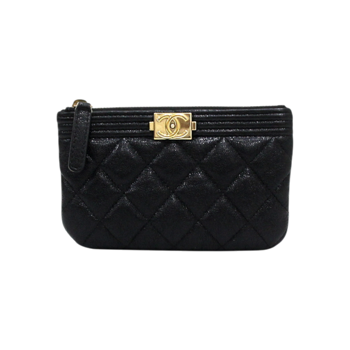 샤넬 AP0963 블랙 샤이니 카프스킨 보이샤넬 미니 파우치백 겸 다용도 지갑aa66377(Chanel AP0963 Black Shiny Calfskin Boy Chanel Mini Pouch Wallet) - 1