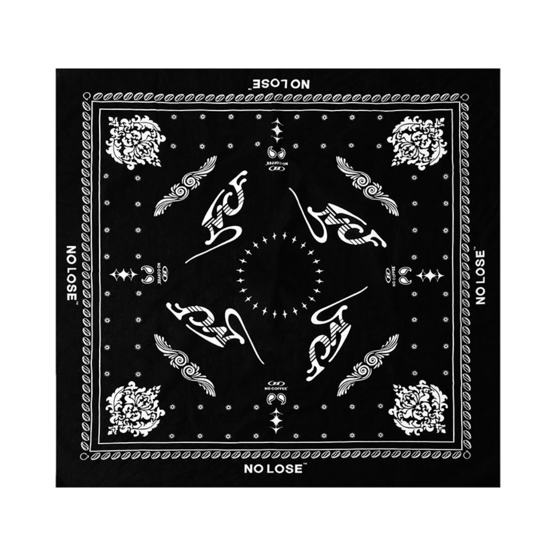 BH2UAC273BK BORN TO WIN x NOCOFFEE Bandana Black