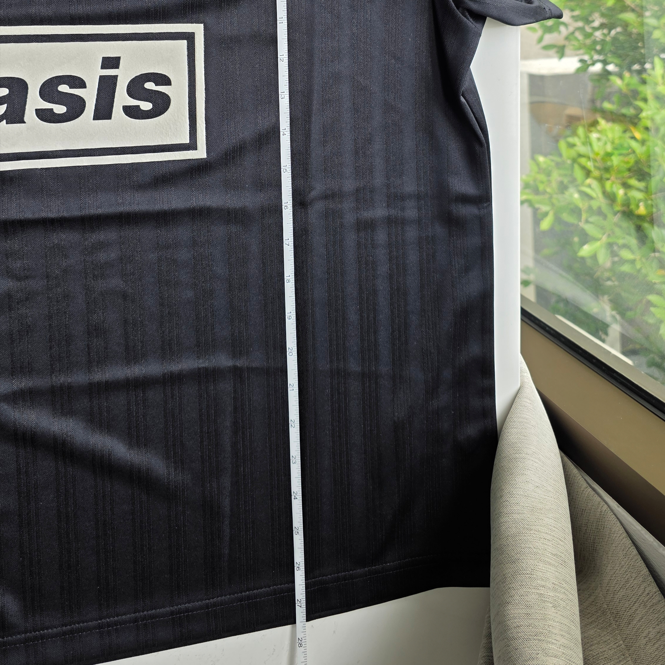 Adidas x Oasis Tour Jacquard Jersey Black - US Sizing 착용 스타일 - 3