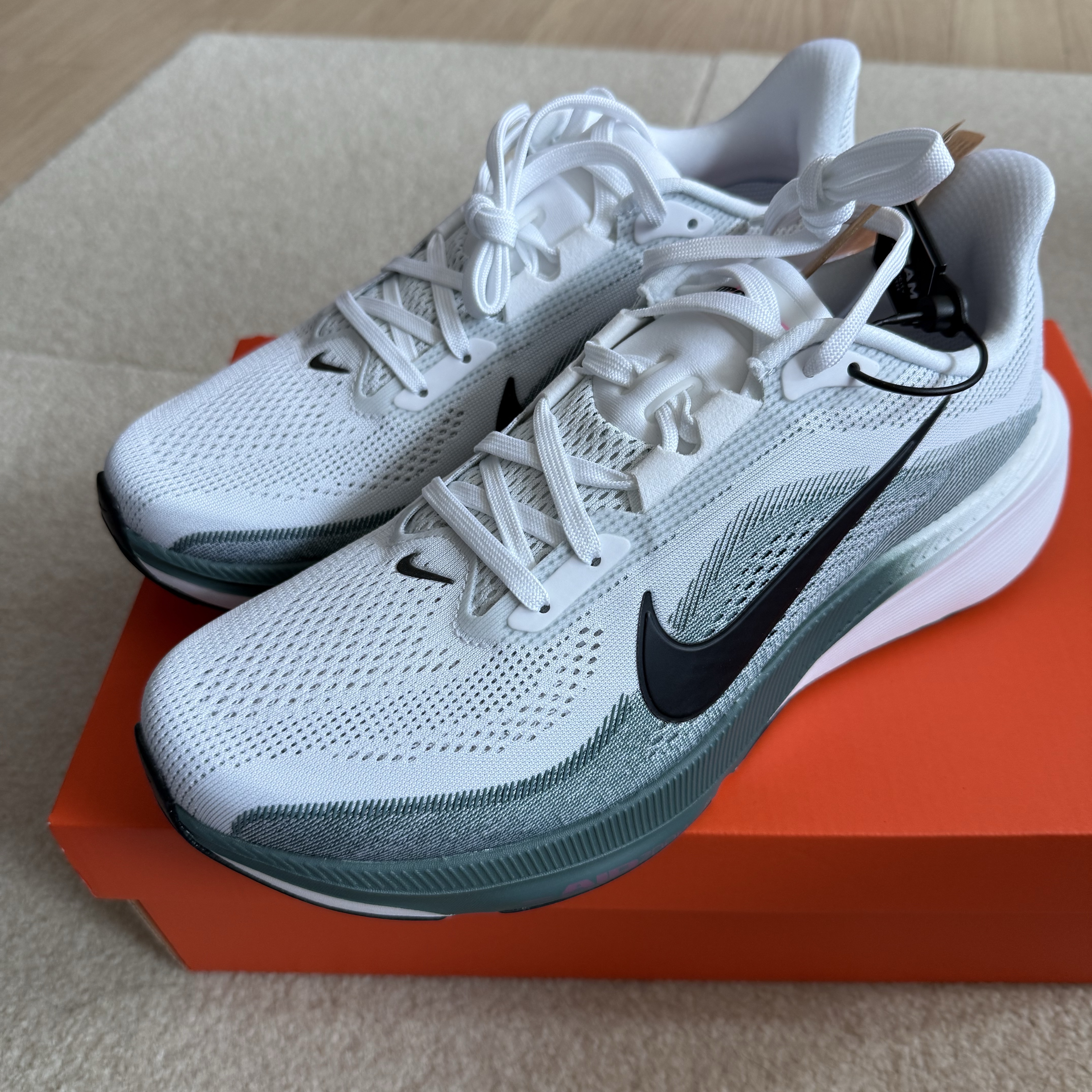 Nike Air Zoom Pegasus 42 White Mineral Slate 착용 스타일 - 2