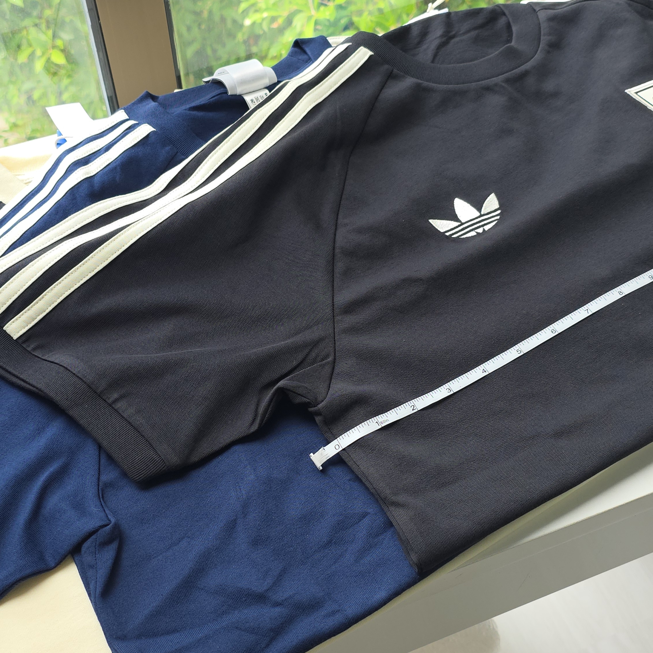 Adidas x Oasis Tour 3-Stripes T-Shirt Clear Sky Black - KR Sizing 착용 스타일 - 2