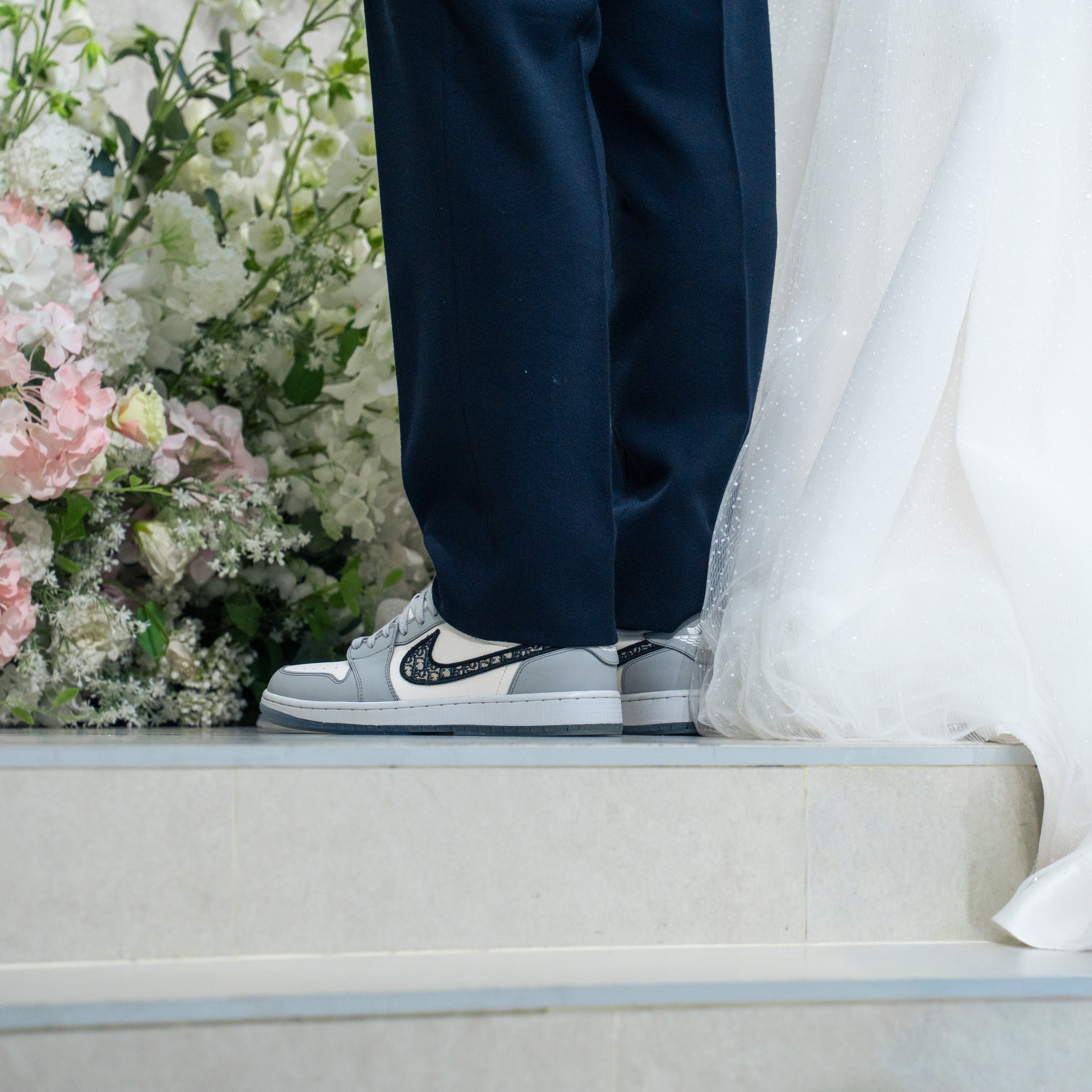 Jordan 1 x Dior Low OG 착용 스타일 - 1