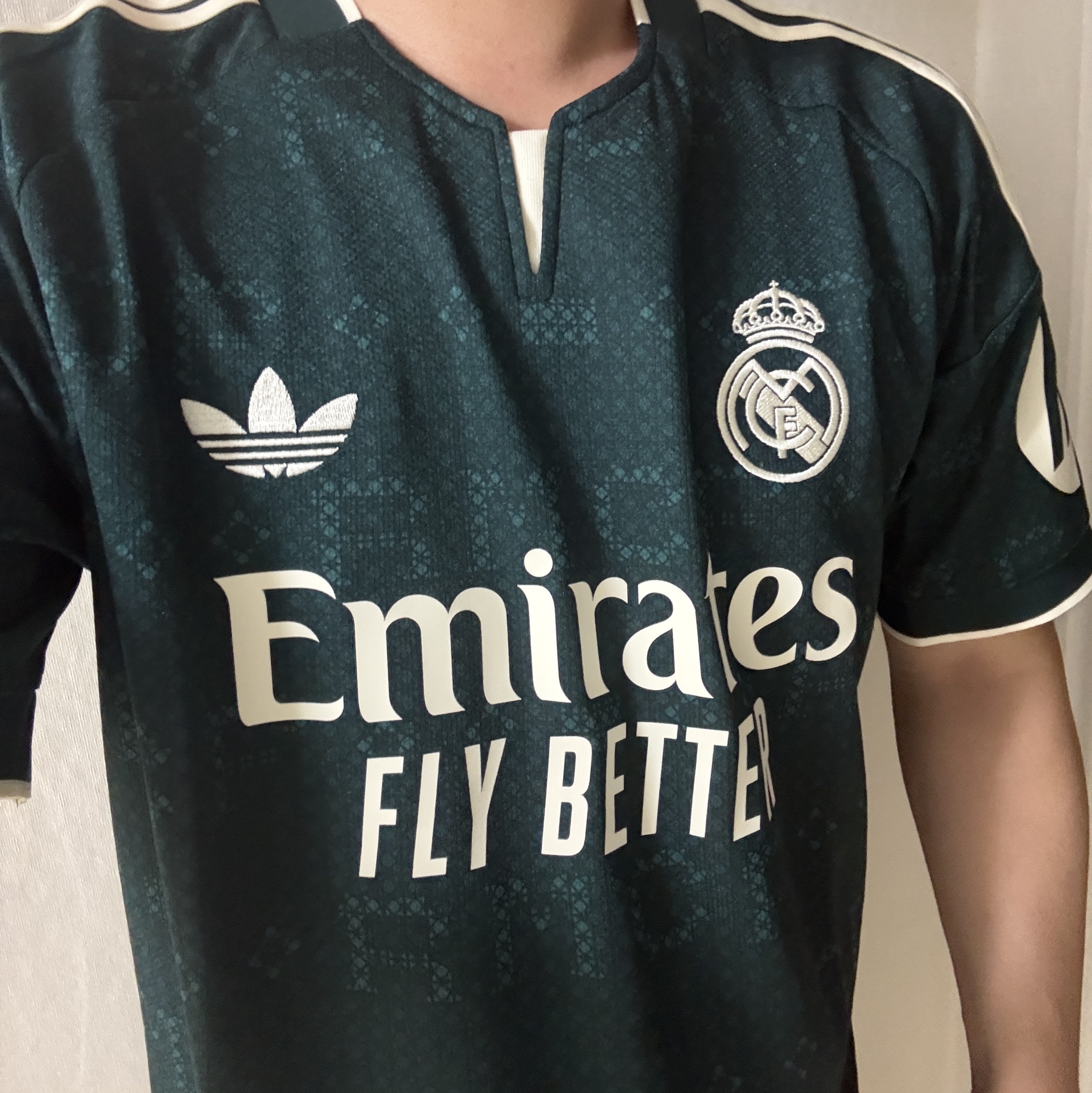 Adidas Real Madrid 26/27 Away Jersey Aurora Ivy - KR Sizing (Non Marking Ver.) 착용 스타일