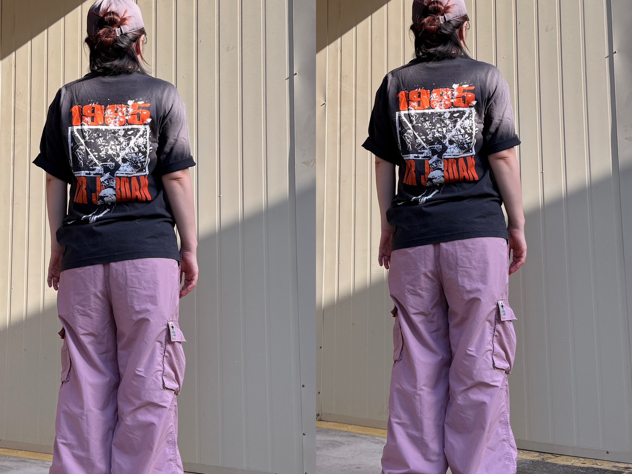 Jordan Brooklyn Oversized Graphic T-Shirt Off Noir Sail (IB3297-045) 착용 스타일