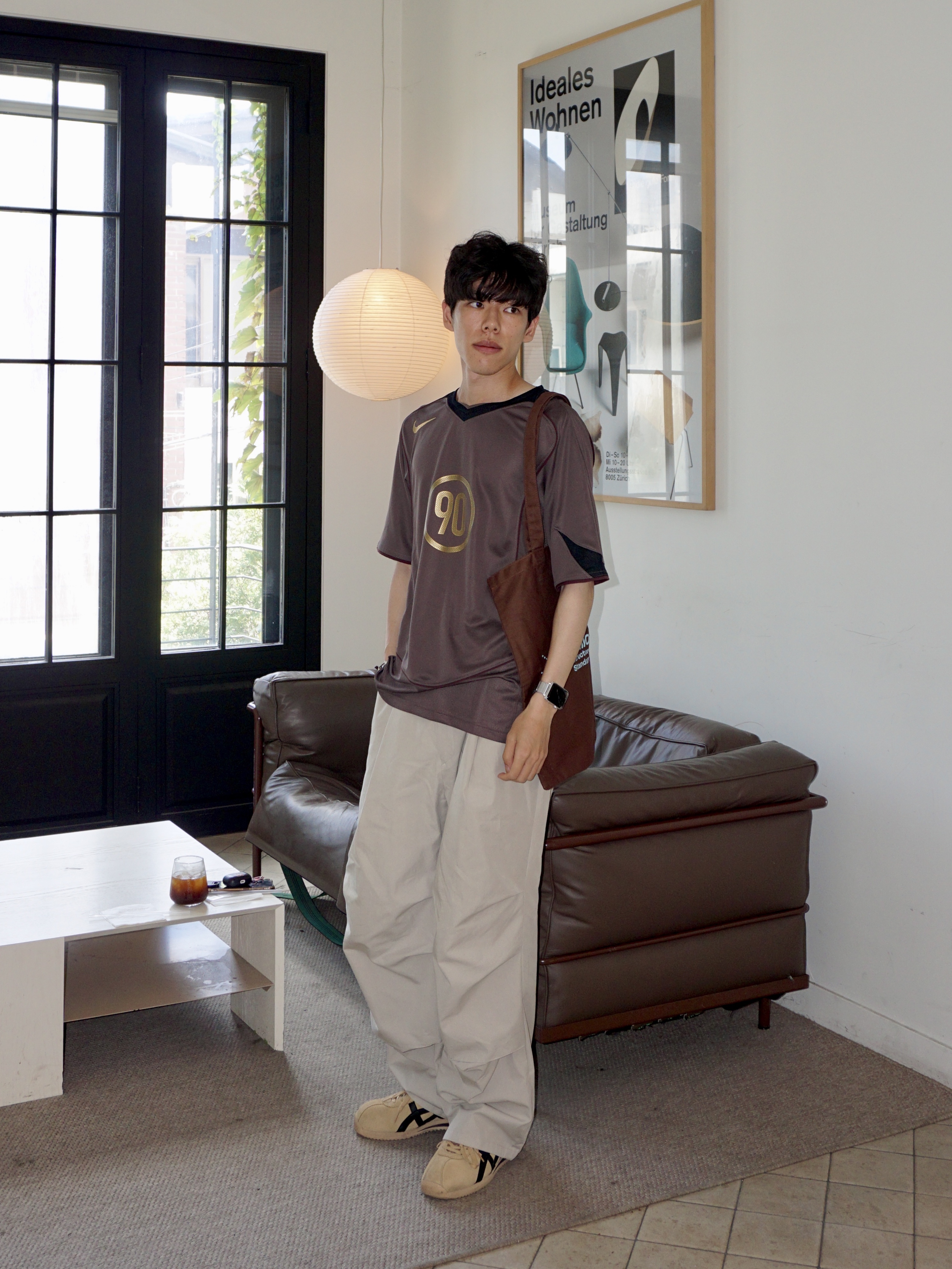 Nike Total 90 Dri-Fit Short Sleeve Football Top Ironstone Black - Asia 착용 스타일 - 7