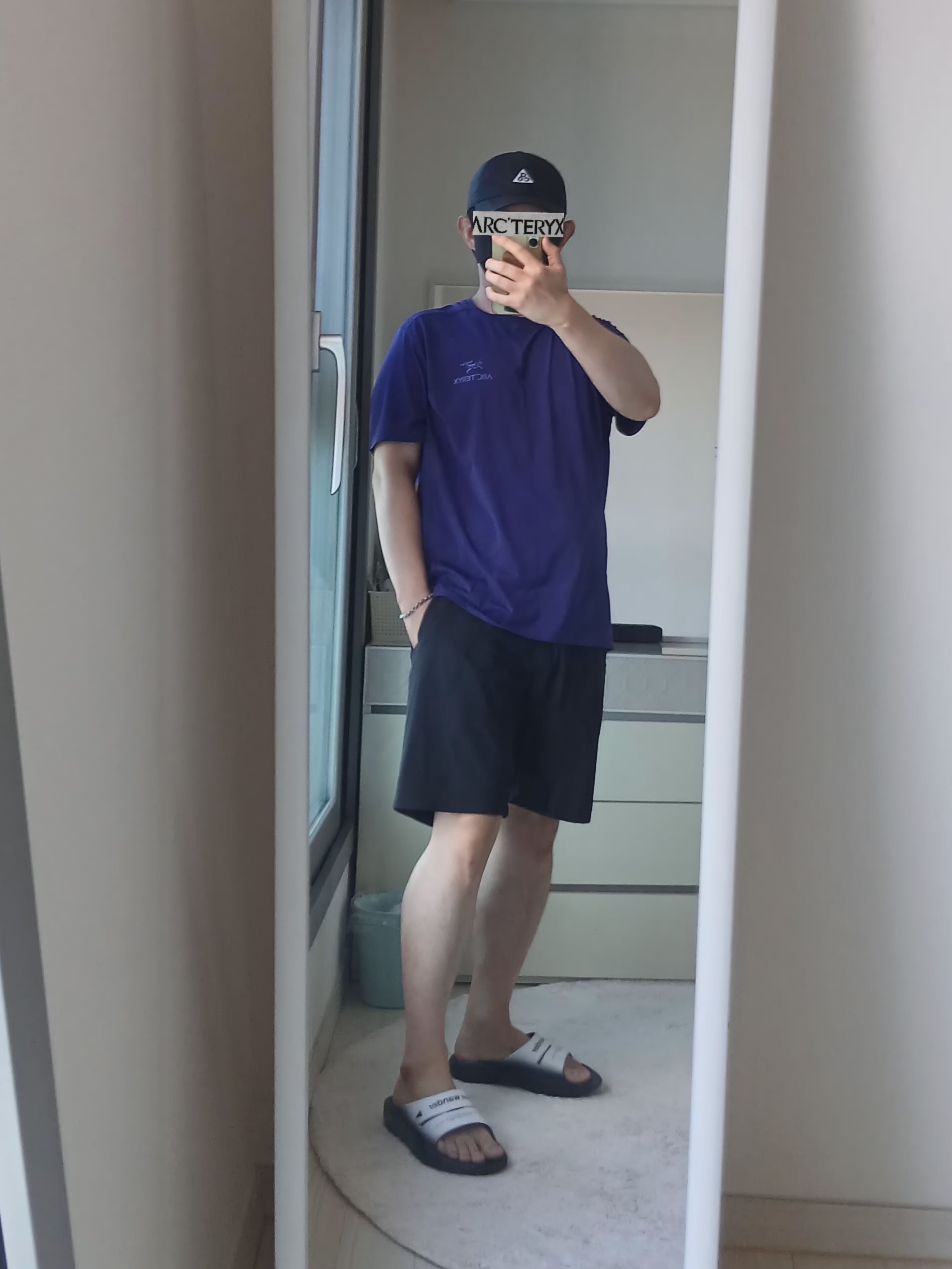Nike ACG Trail Cap Black, Arc'teryx Incendo Shorts 9 Inch Black 착용 스타일 - 8