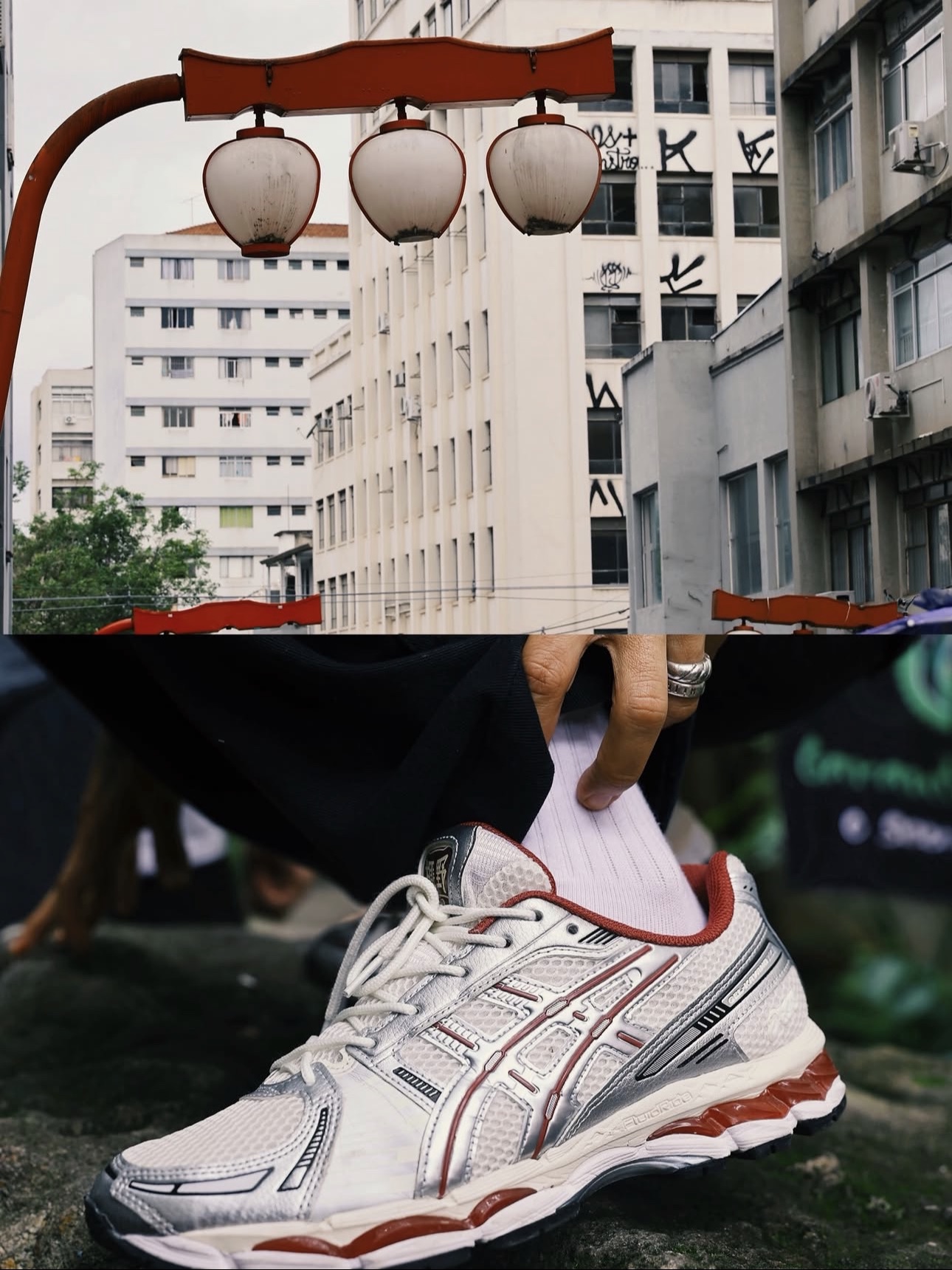 Asics x Ronnie Fieg Gel-Kayano 12.1 Wind Chime 착용 스타일 - 4