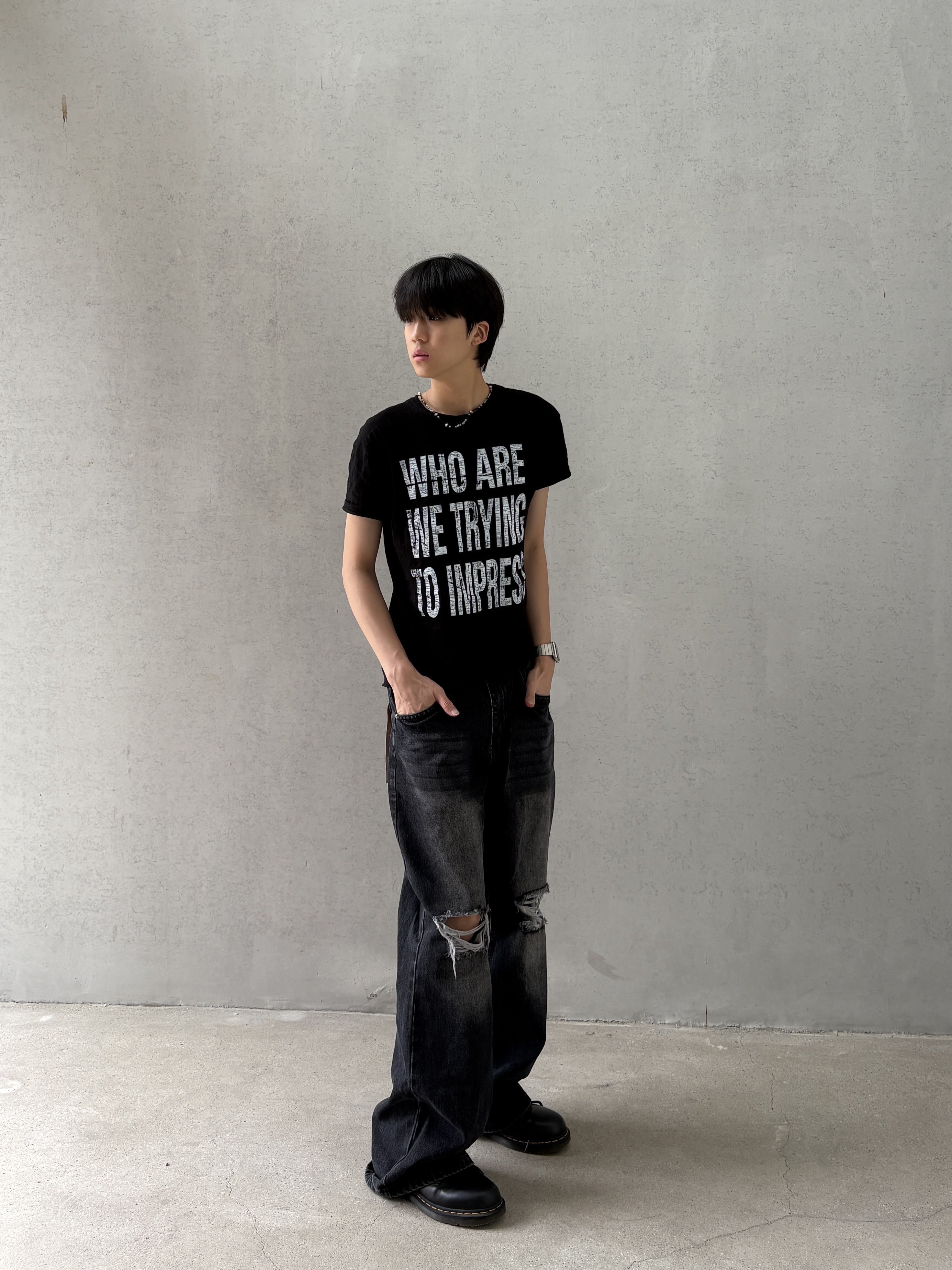 Dr. Martens 1461 Smooth Black 착용 스타일 - 2