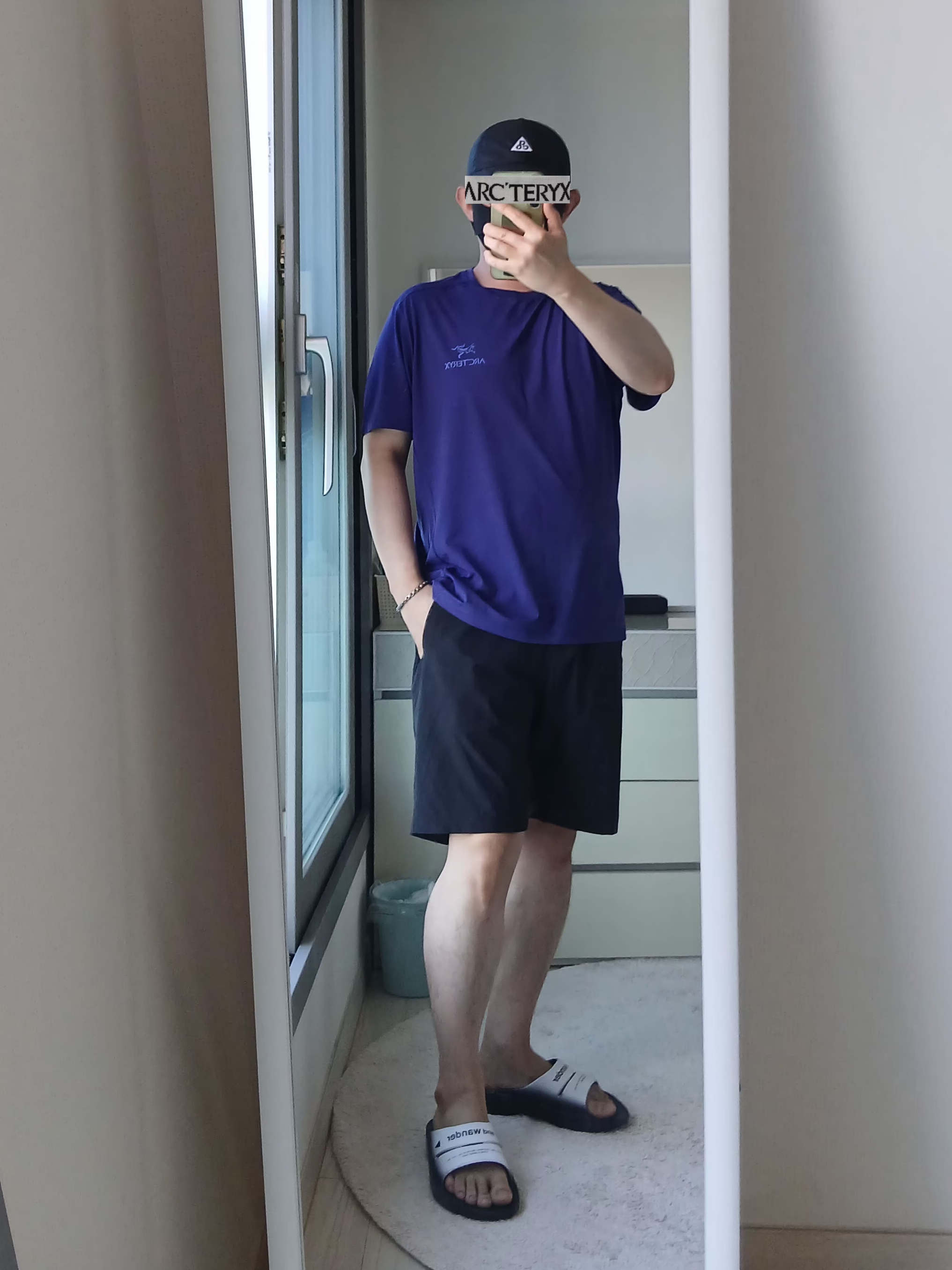 Nike ACG Trail Cap Black, Arc'teryx Incendo Shorts 9 Inch Black 착용 스타일 - 7