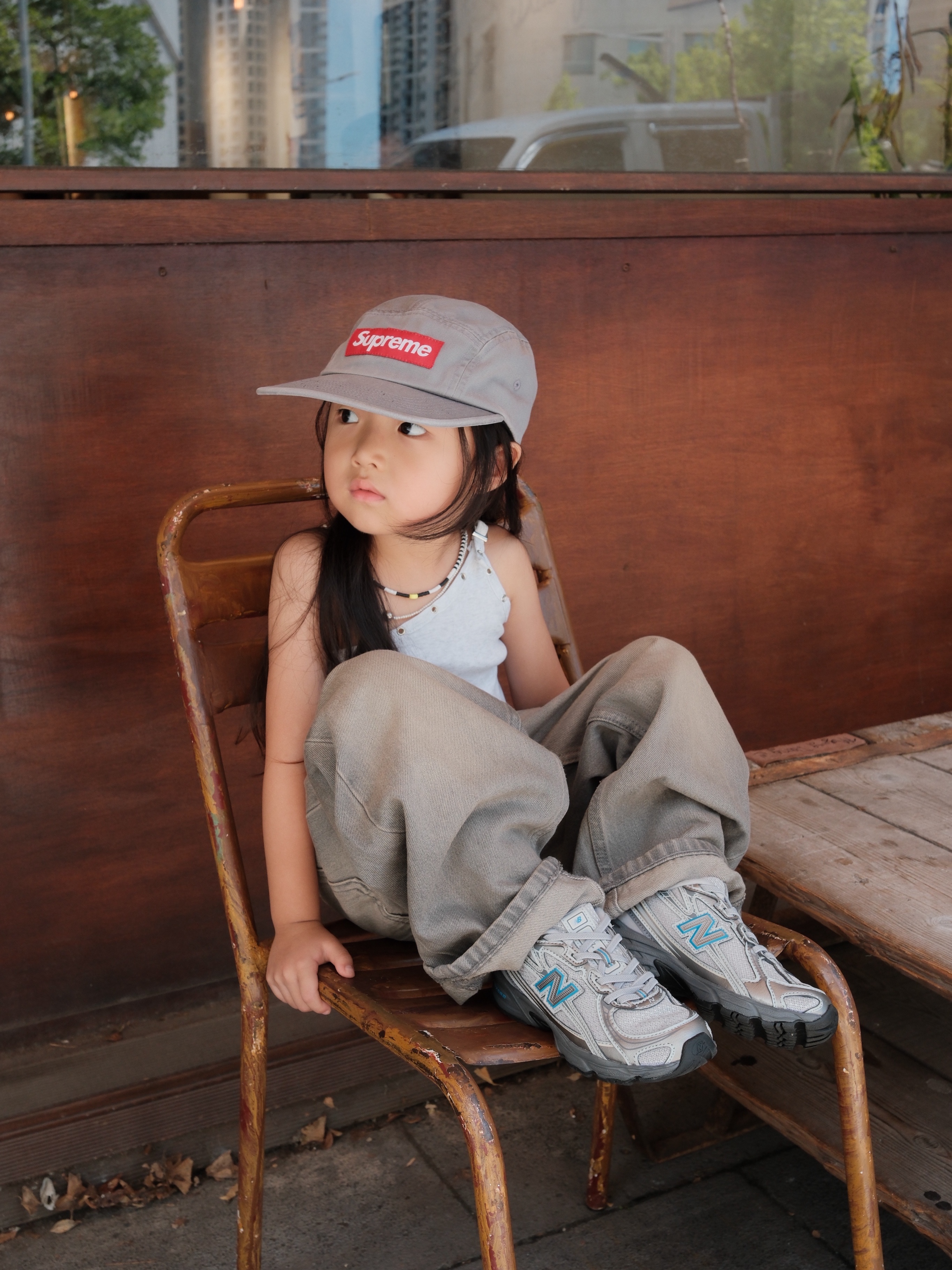Supreme Washed Chino Twill Camp Cap Grey - 26SS 착용 스타일 - 1